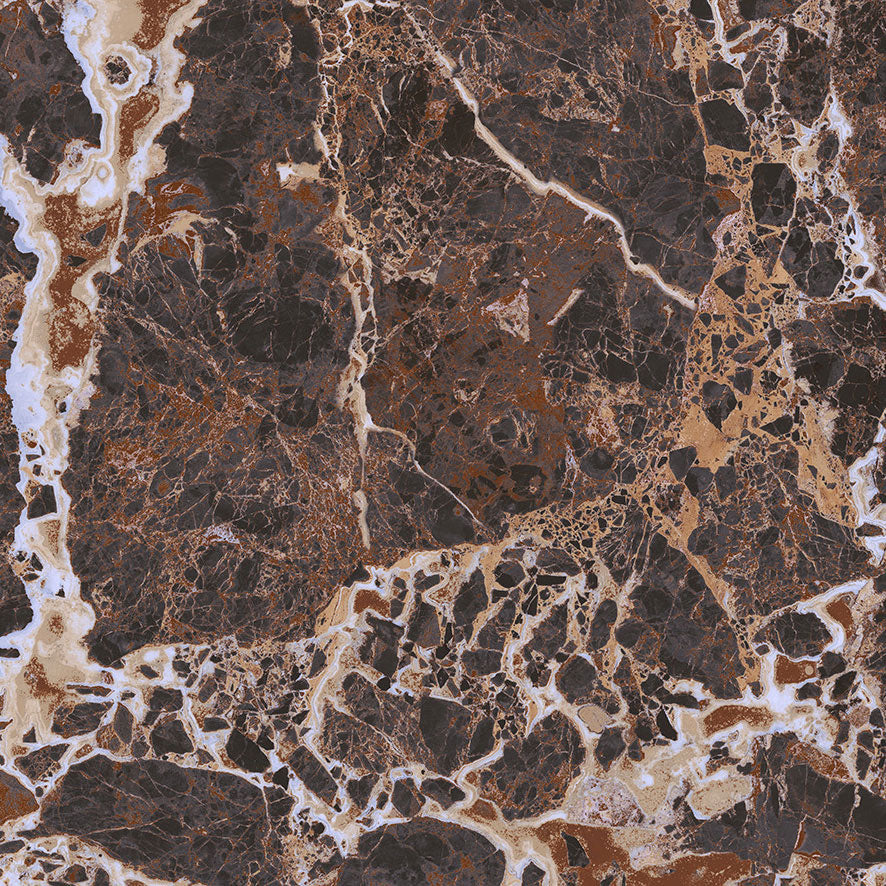 Majestic Dark Emperador Marble Effect Porcelain Tile 30x30cm Matt