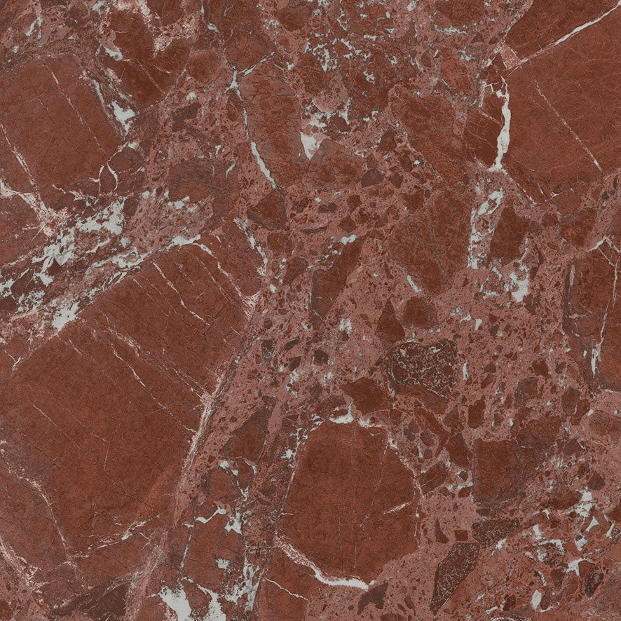 Majestic Rosso Marble Effect Porcelain Tile 30x30cm Matt