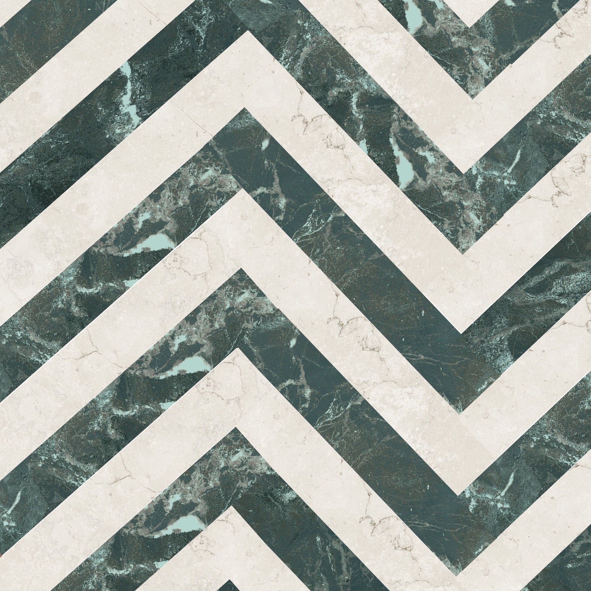 Majestic Verde Alpi Marble Effect Porcelain Tile 10x60cm Satin Matt