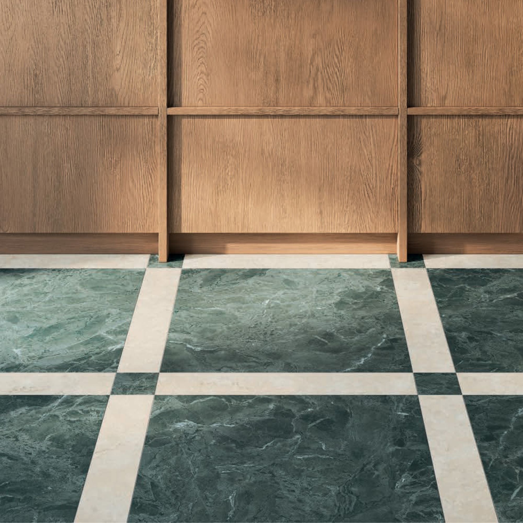 Majestic Verde Alpi Marble Effect Porcelain Tile 10x10cm Satin Matt
