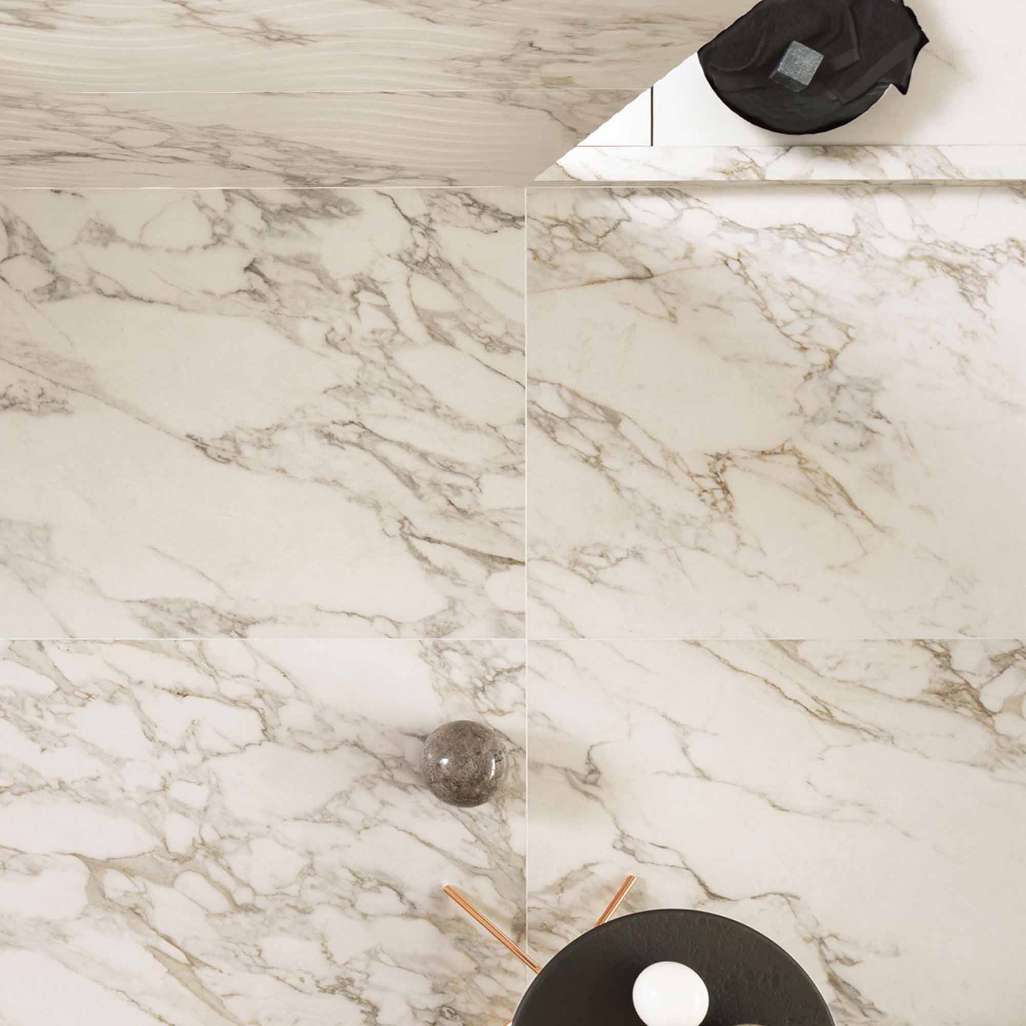 marble experience calacatta gold marble effect porcelain tile 60x120cm polished