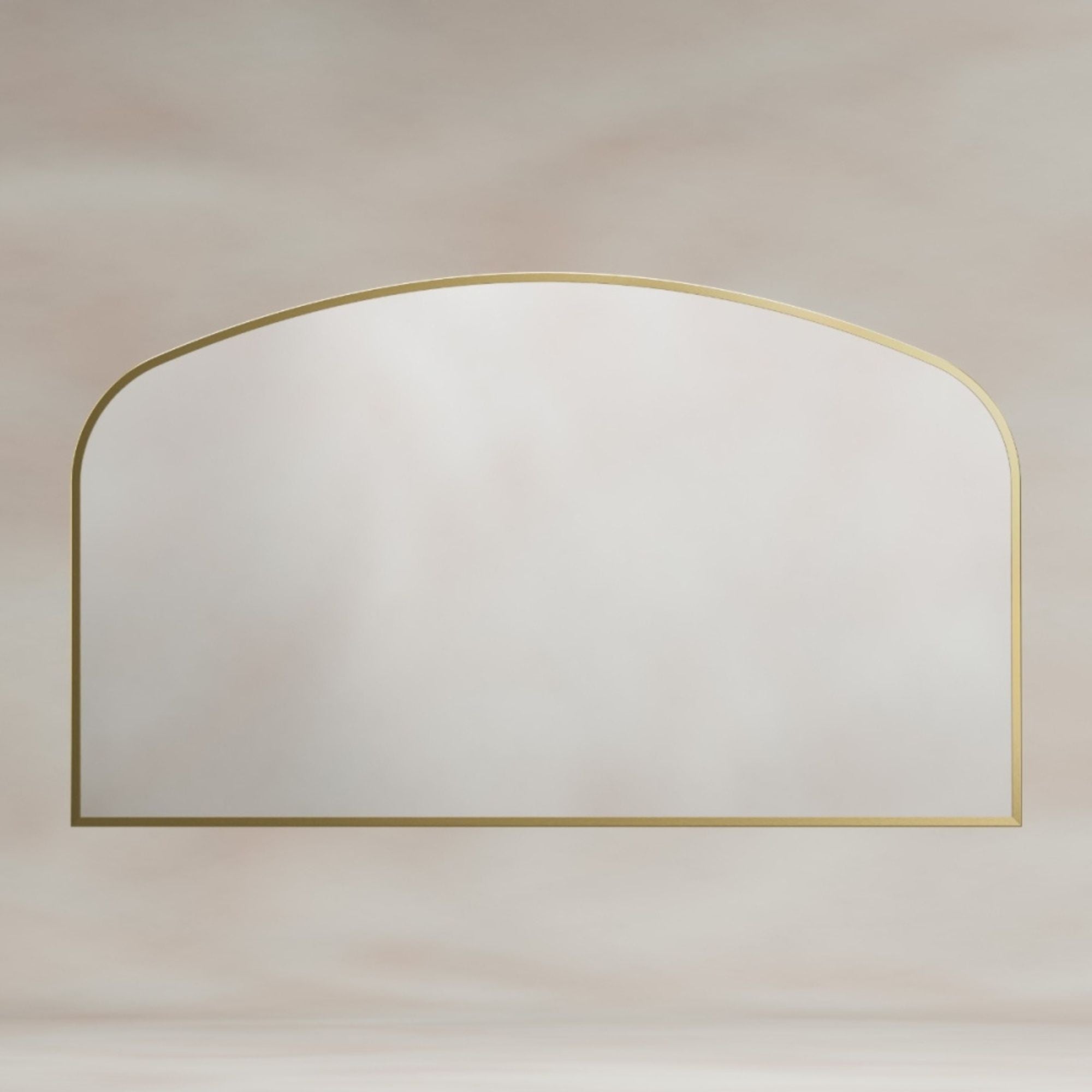 Marina Arched 120x70cm Bathroom Mirror Brushed Brass