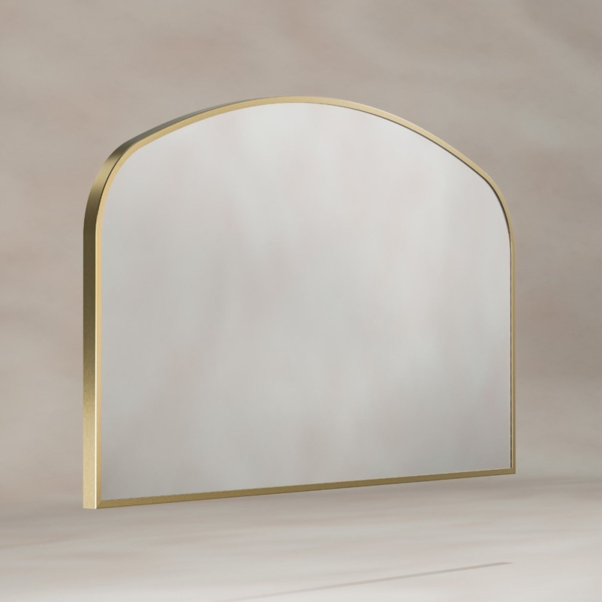 Marina Arched 120x70cm Bathroom Mirror Brushed Brass
