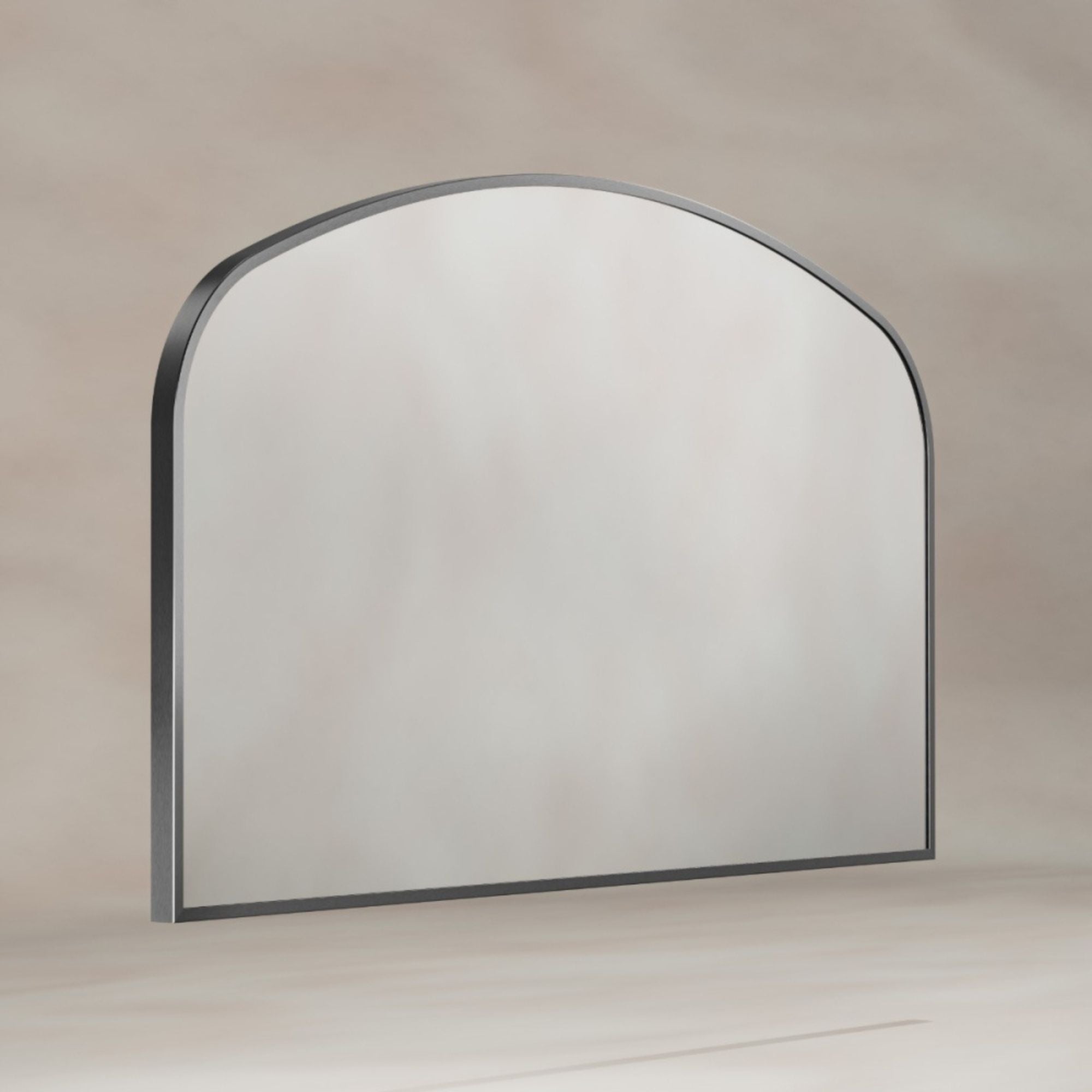 Marina Arched 120x70cm Bathroom Mirror Gunmetal