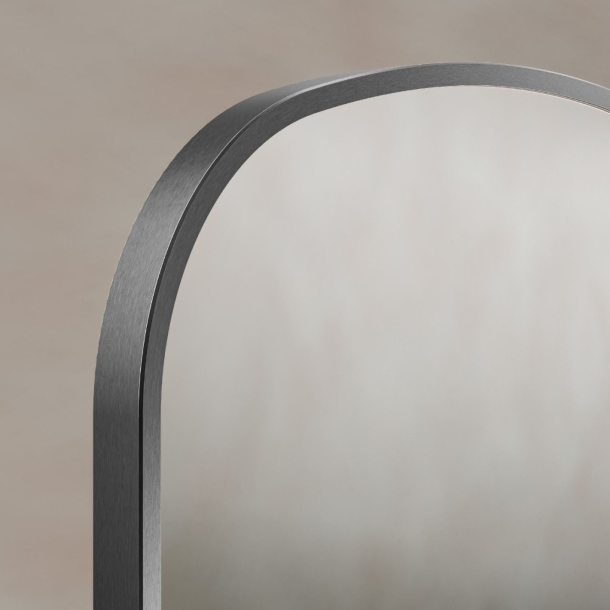 Marina Arched 120x70cm Bathroom Mirror Gunmetal