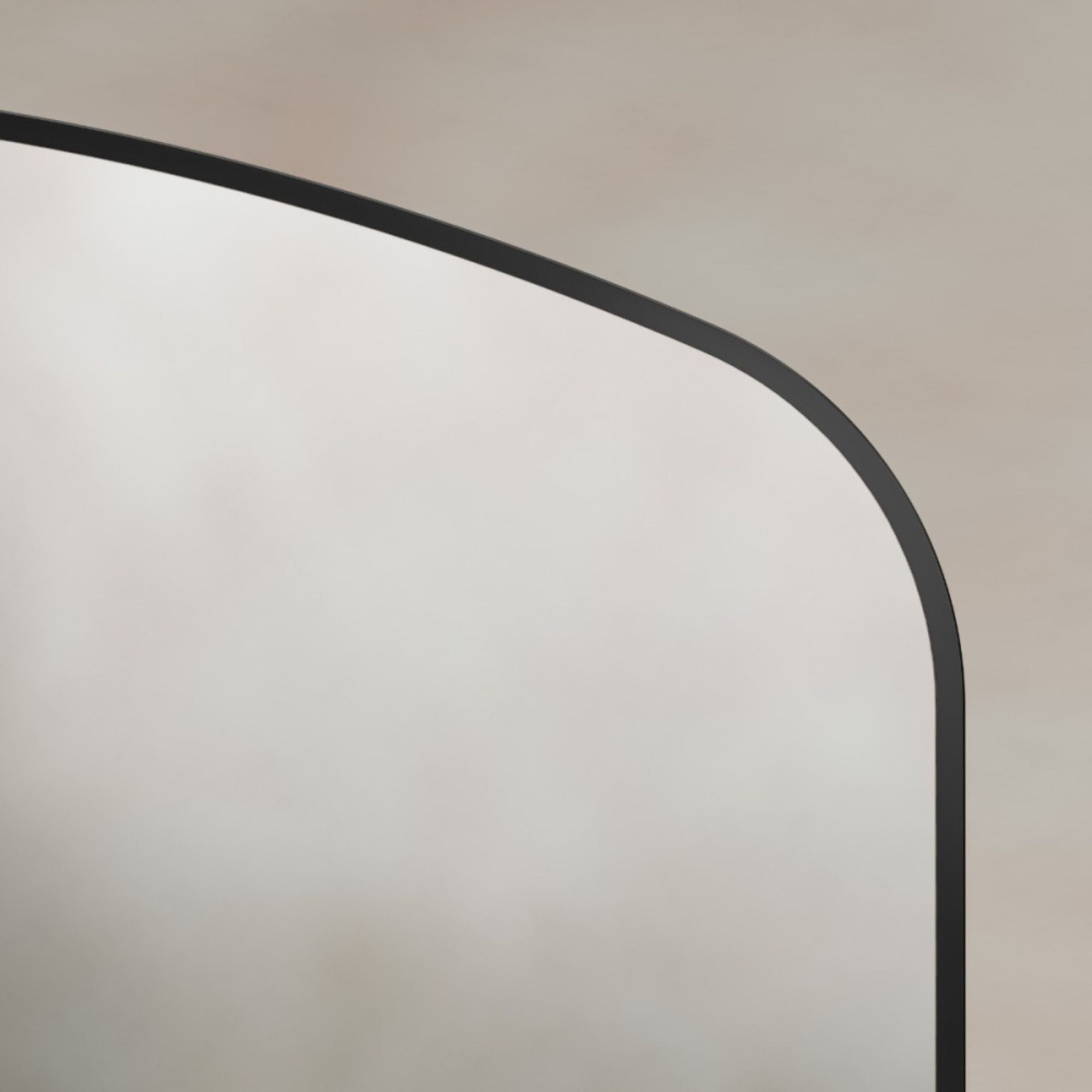 Marina Arched 120x70cm Bathroom Mirror Matt Black