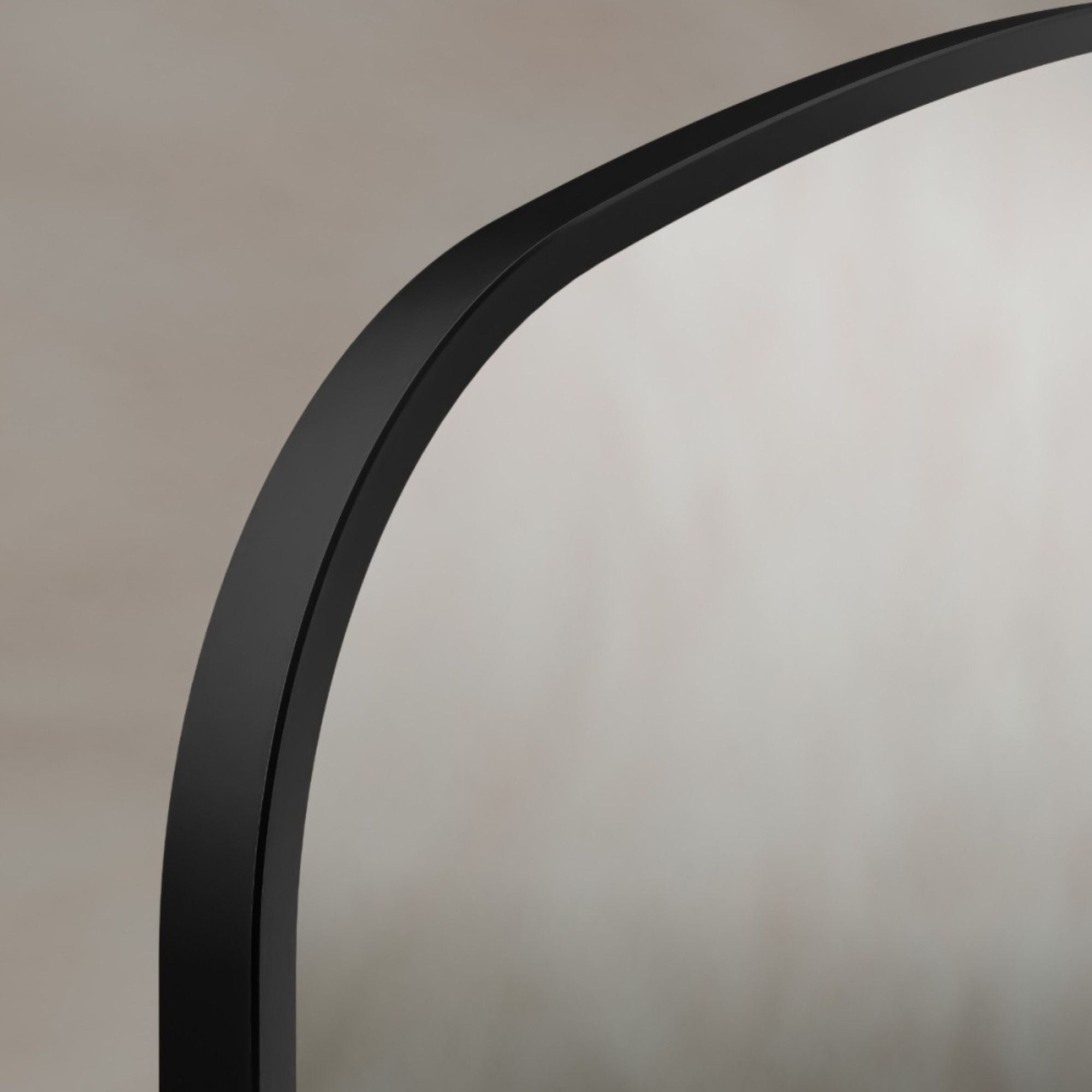 Marina Arched 60x90cm Bathroom Mirror Matt Black
