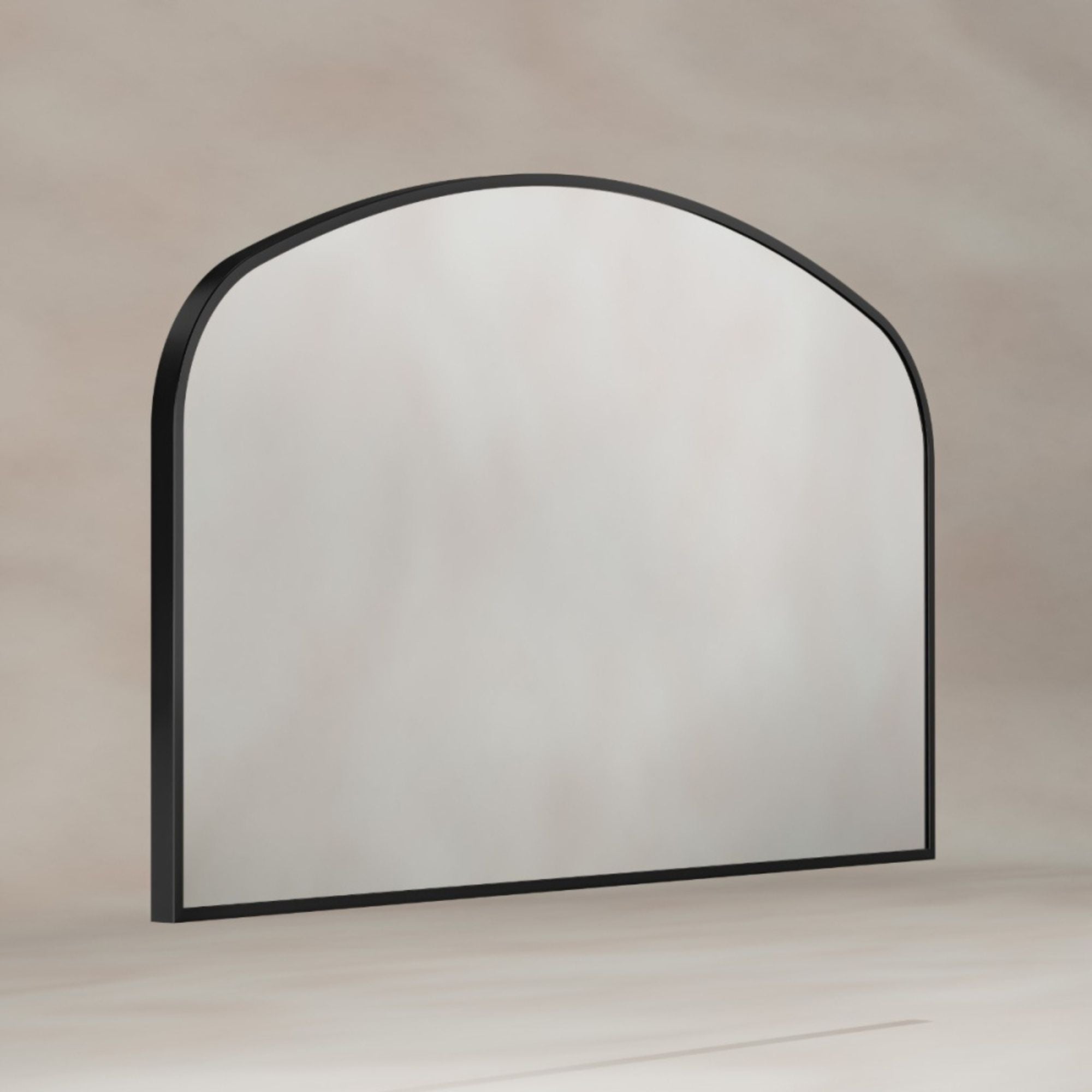 Marina Arched 120x70cm Bathroom Mirror Matt Black
