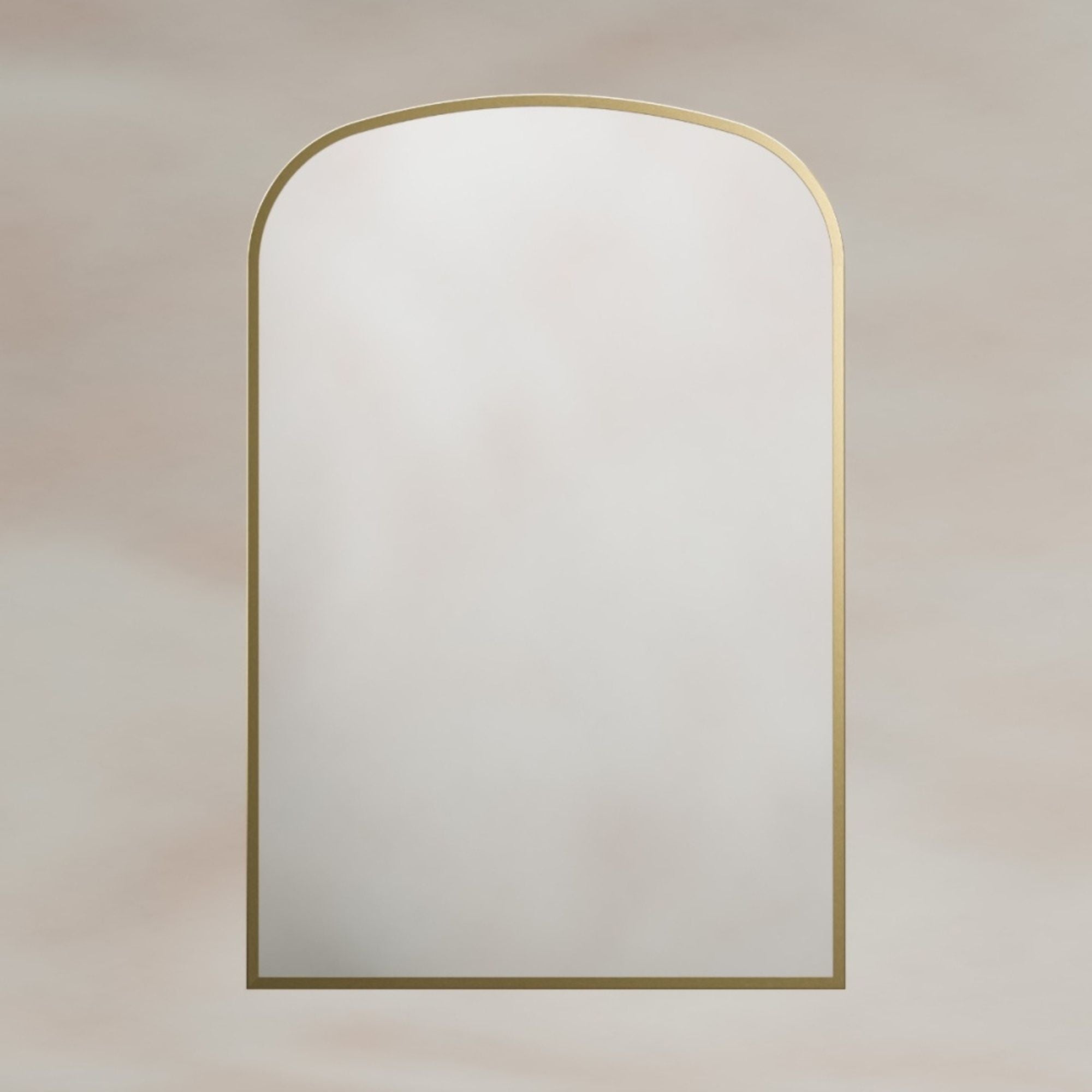Marina Arched Bathroom Mirror 60x90cm Brushed Brass