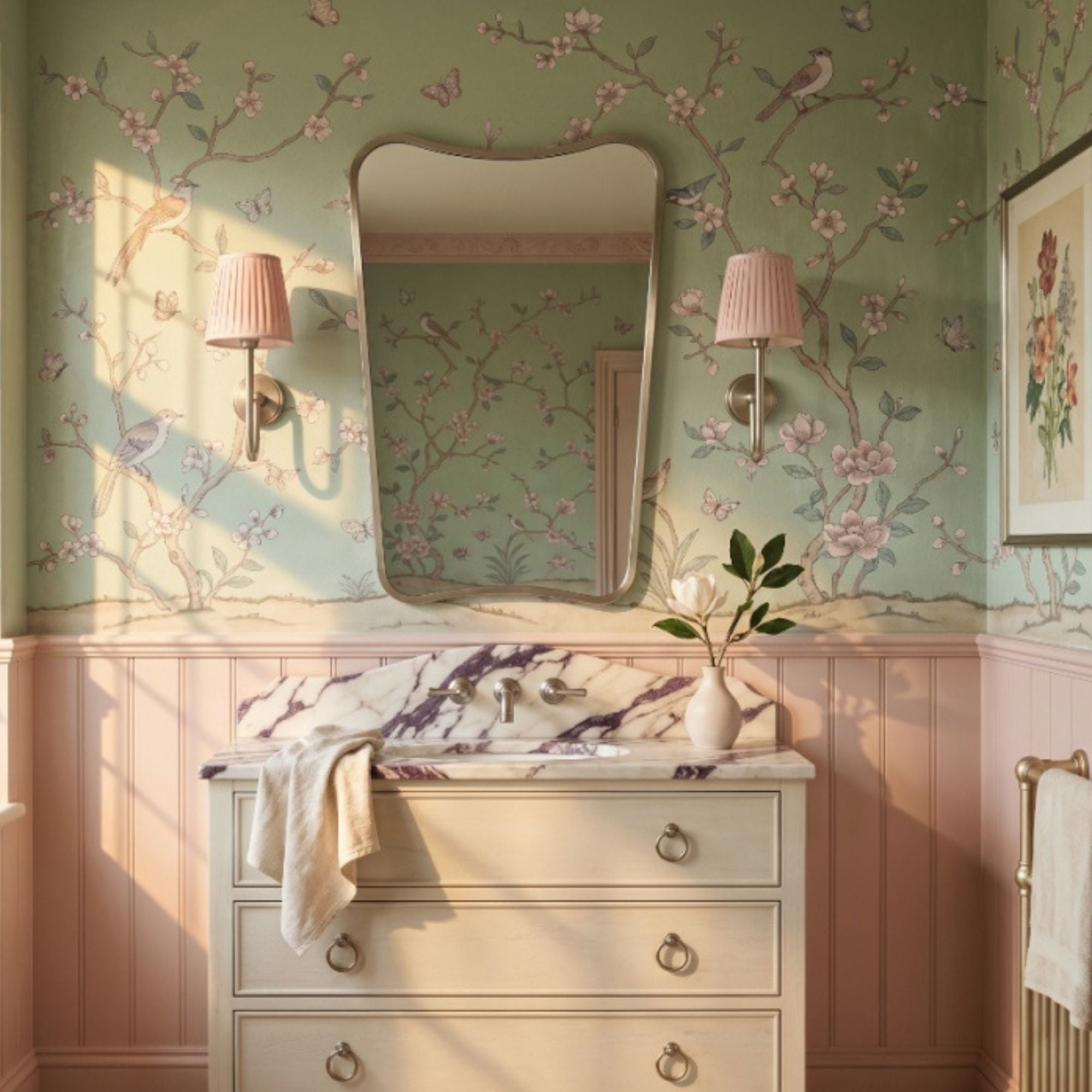 Marina Organic Shaped Bathroom Mirror