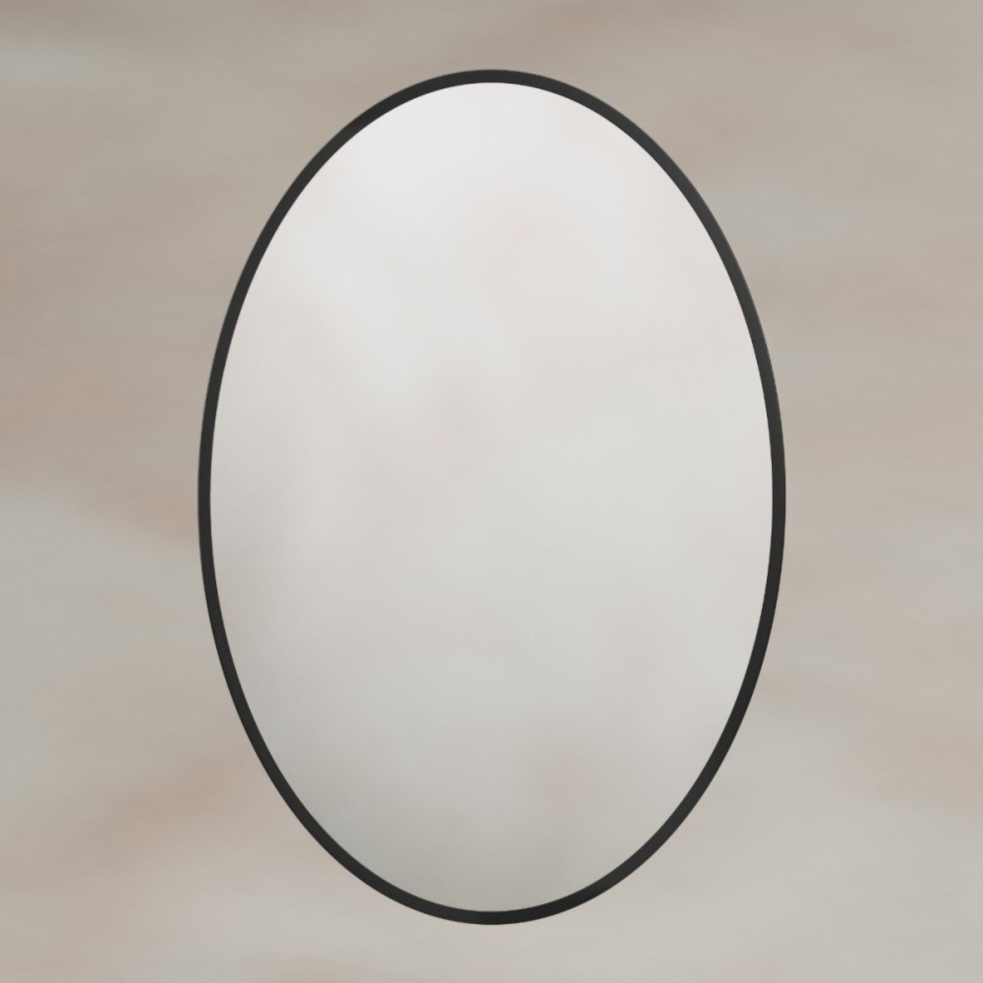 Marina Oval Bathroom Mirror Matt Black