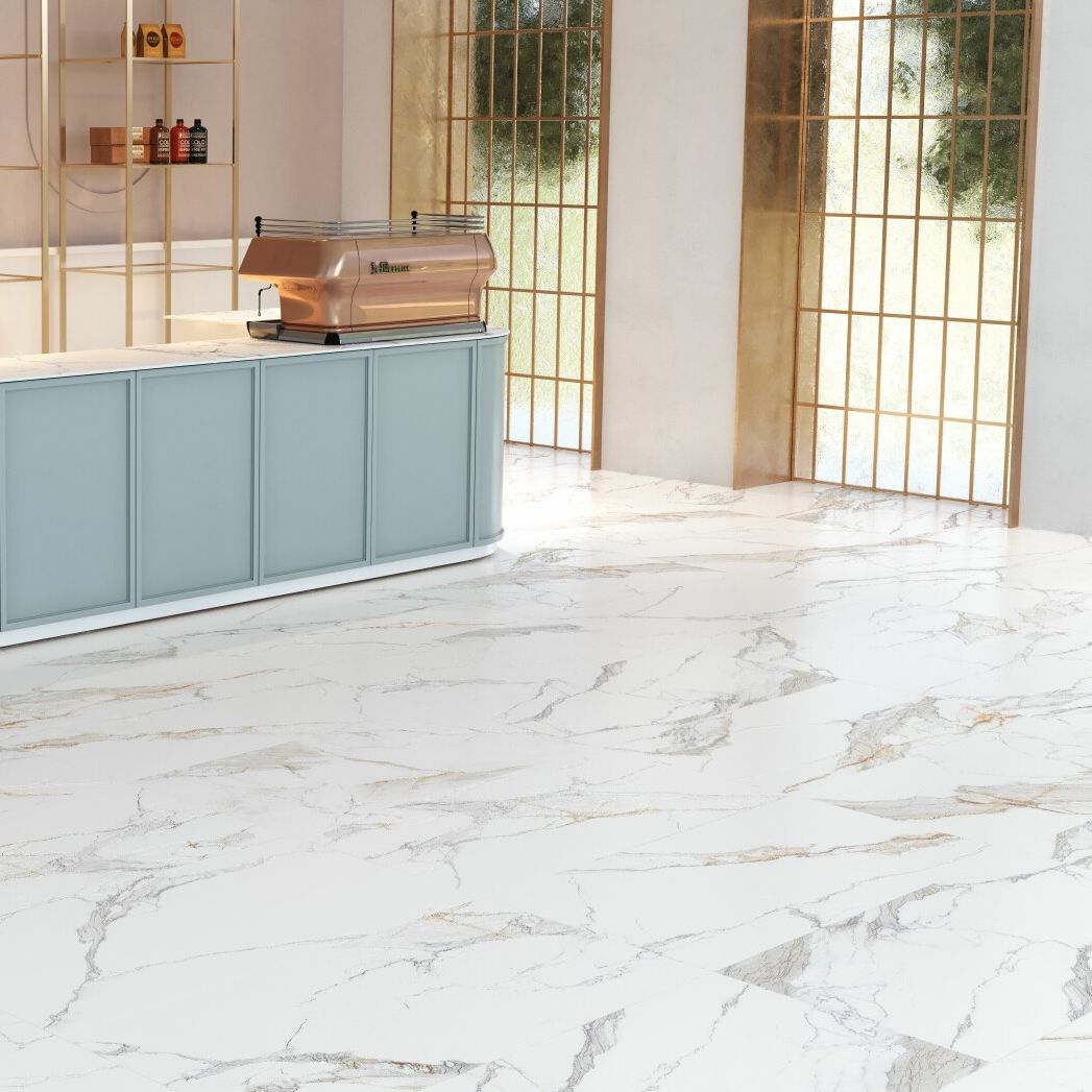 Marmi Oro Supremo Marble Effect Porcelain Tile 60x120cm Gloss