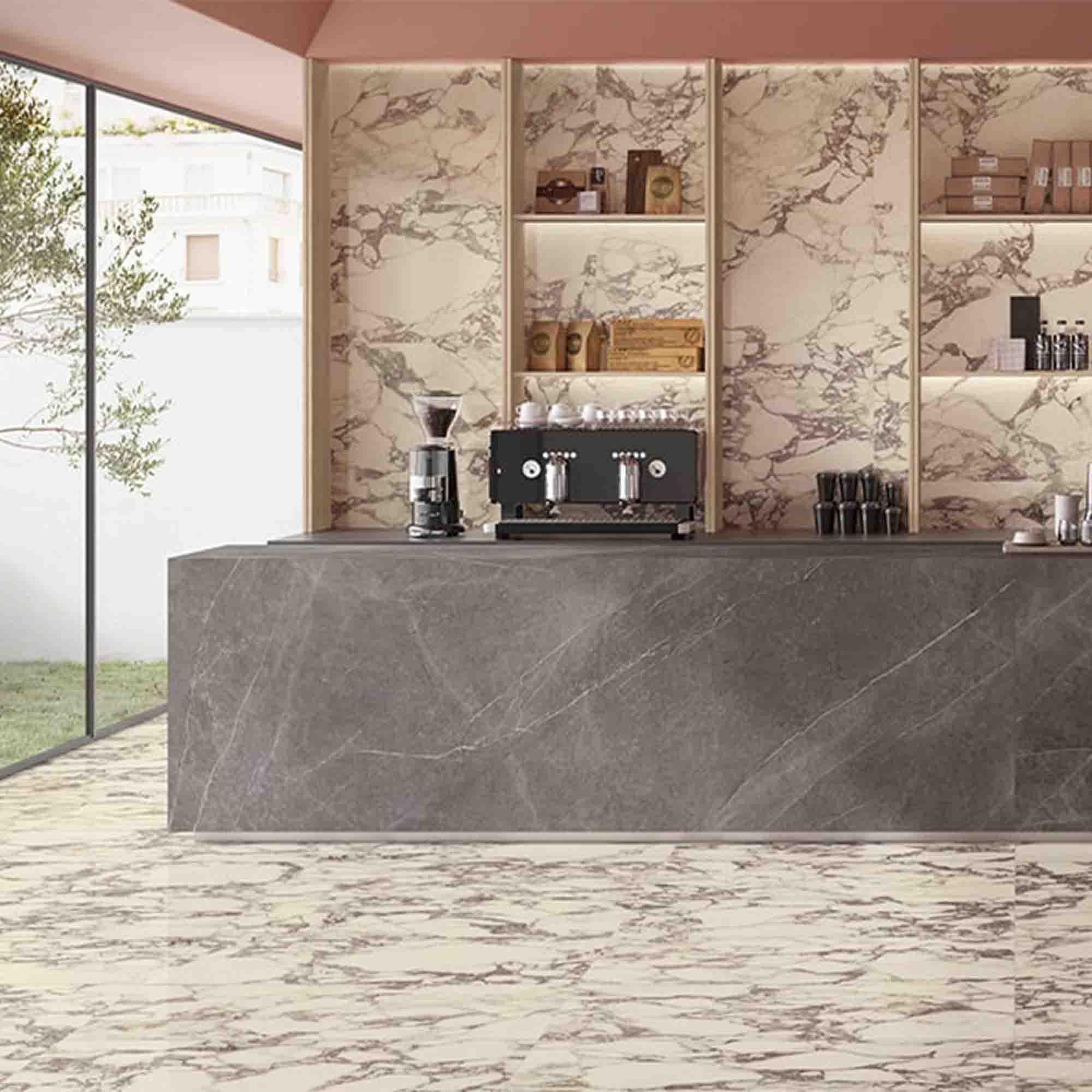 marmi select breccia medicea marble effect porcelain tile 60x120cm matt