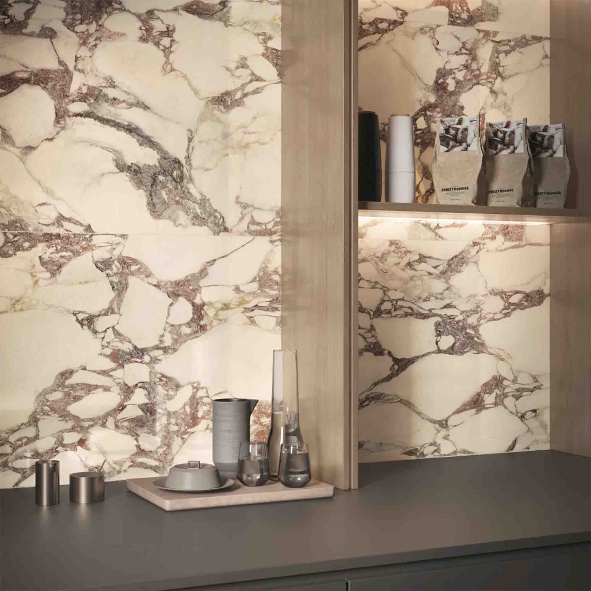 marmi select breccia medicea marble effect porcelain tile 60x120cm matt