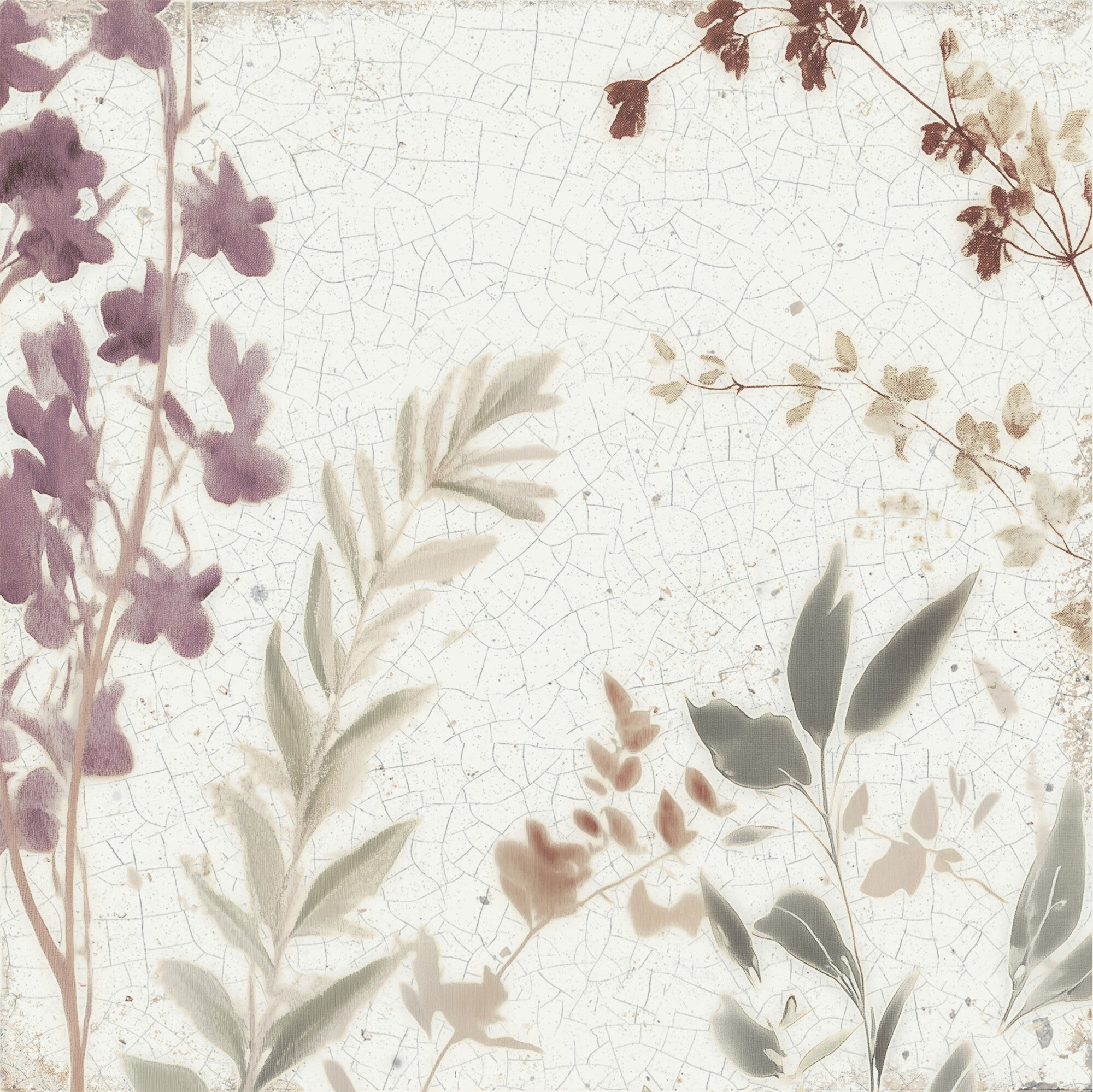 Mayolica Forest Pattern Wall Tile 15x15cm Gloss Deluxe Bathrooms