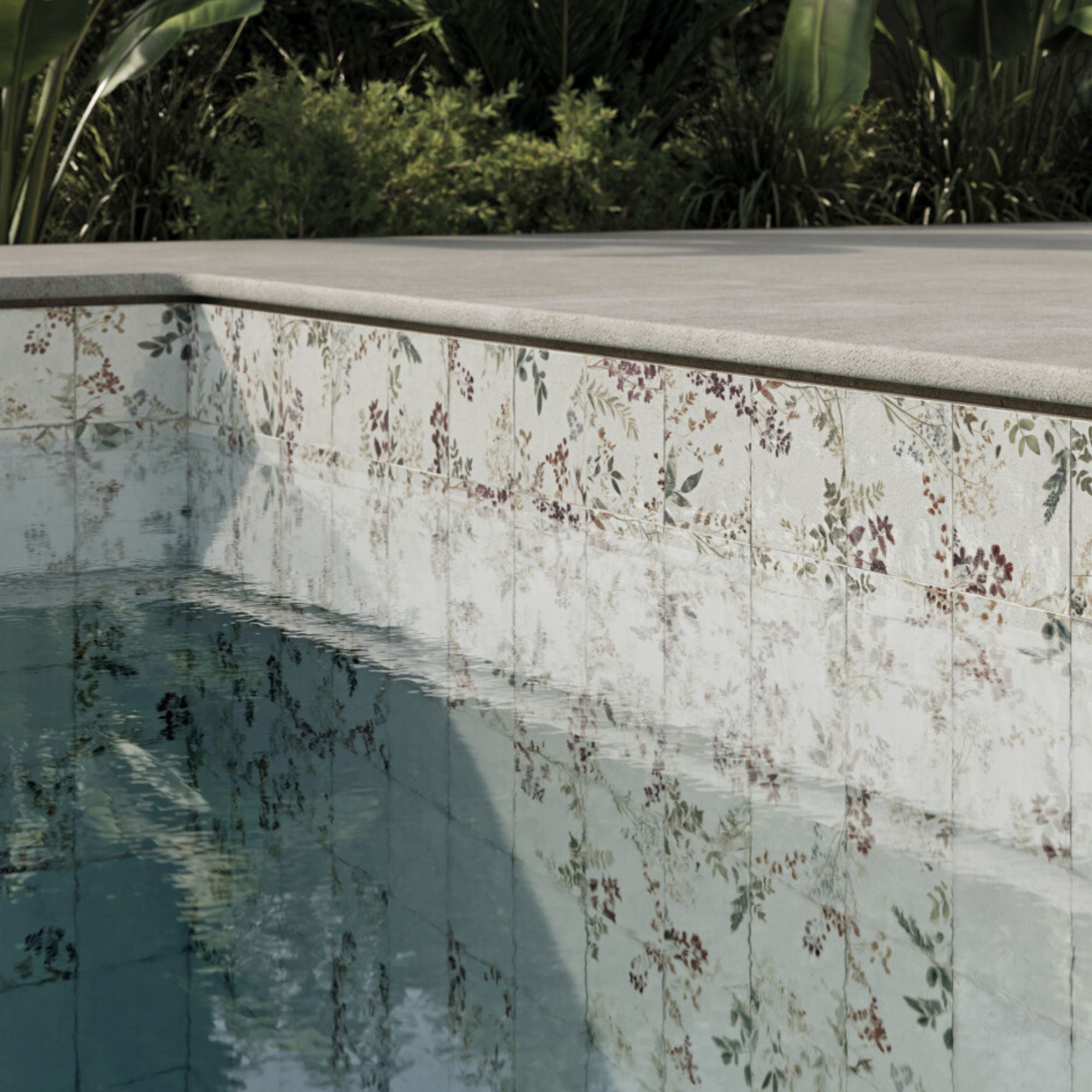 Mayolica Forest Pattern Wall Tile 15x15cm Gloss Deluxe Bathrooms