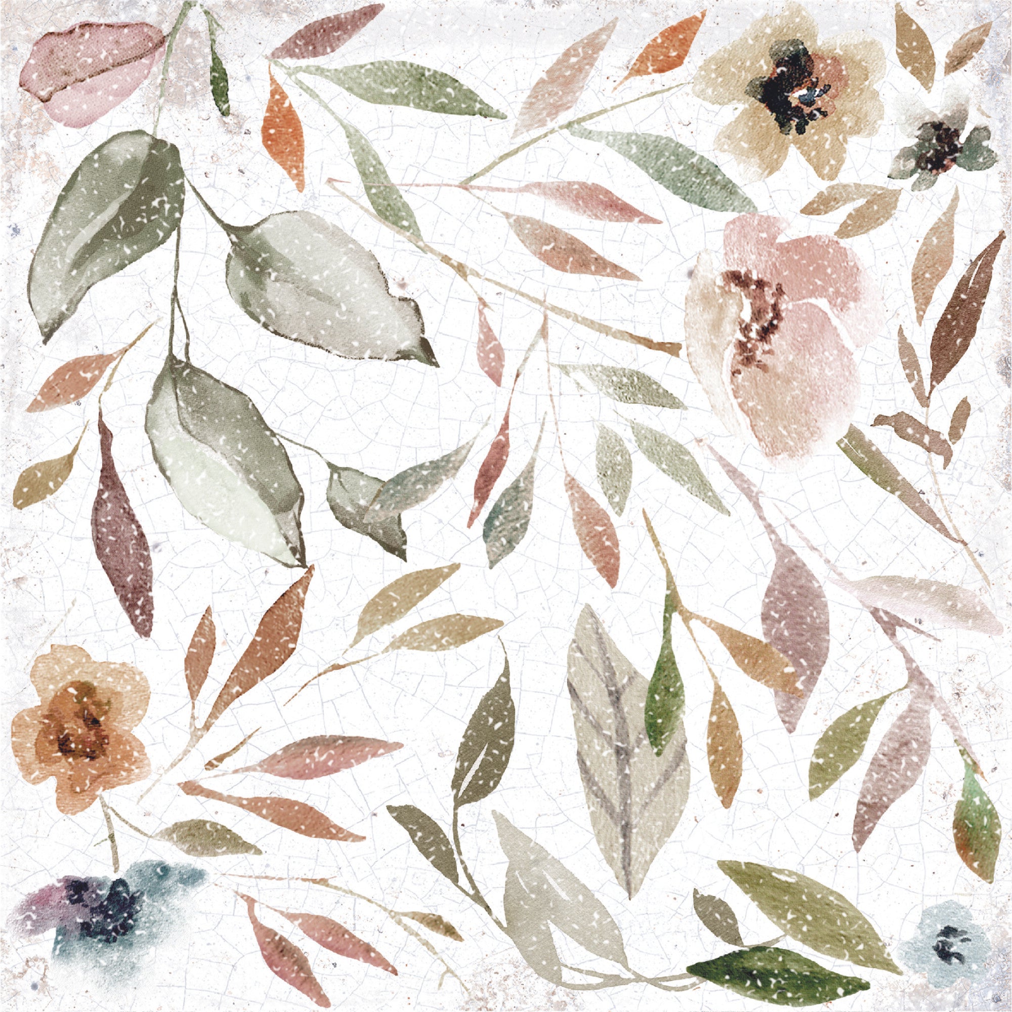 Mayolica Garden Pattern Wall Tile 15x15cm Gloss Deluxe Bathrooms