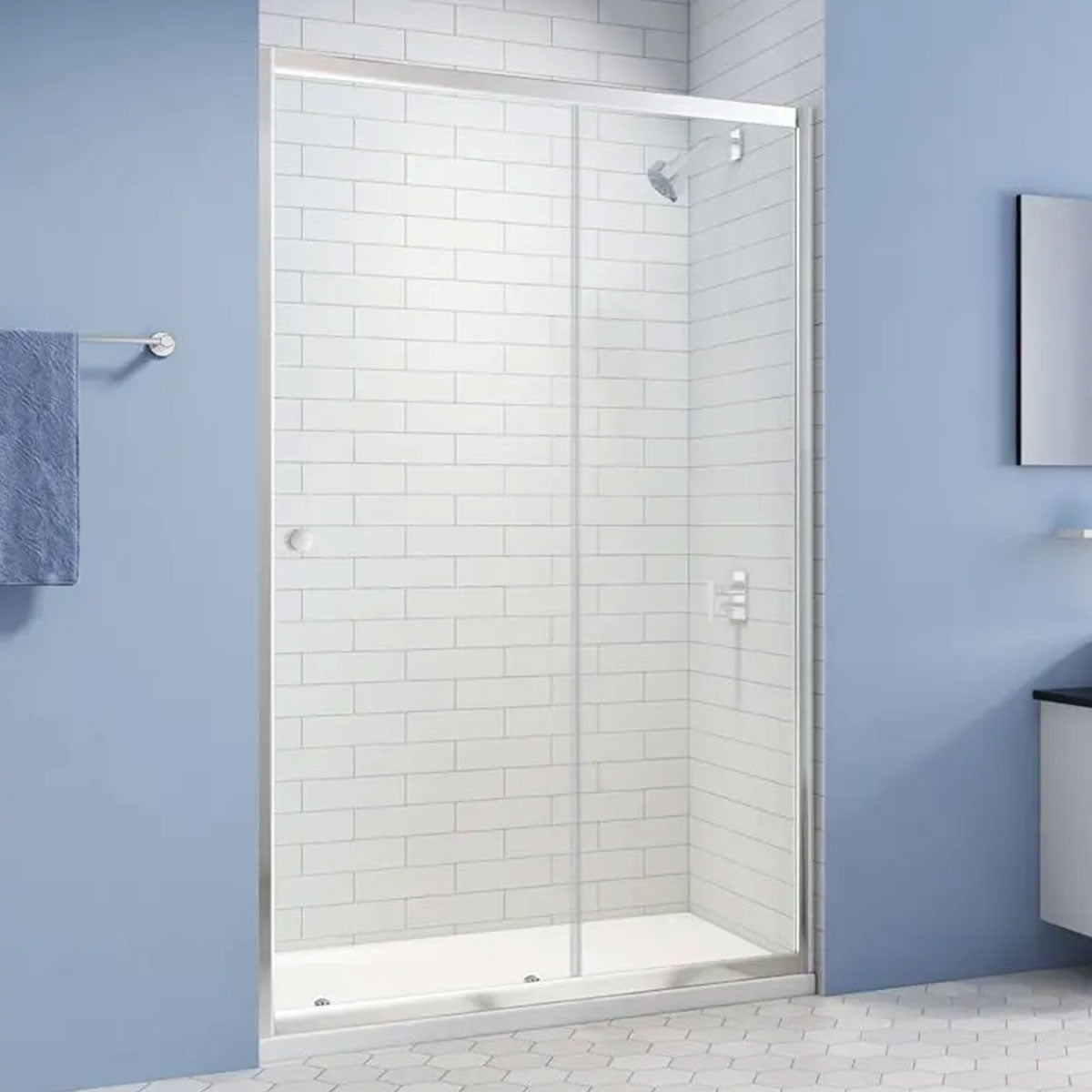 Merlyn EASY Sliding Shower Door In Recess - Chrome