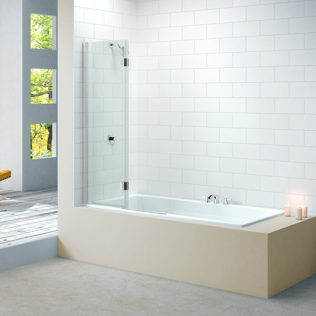Merlyn MB7 Two-Panel Chrome Hinged Bath Screen 900x1500mm
