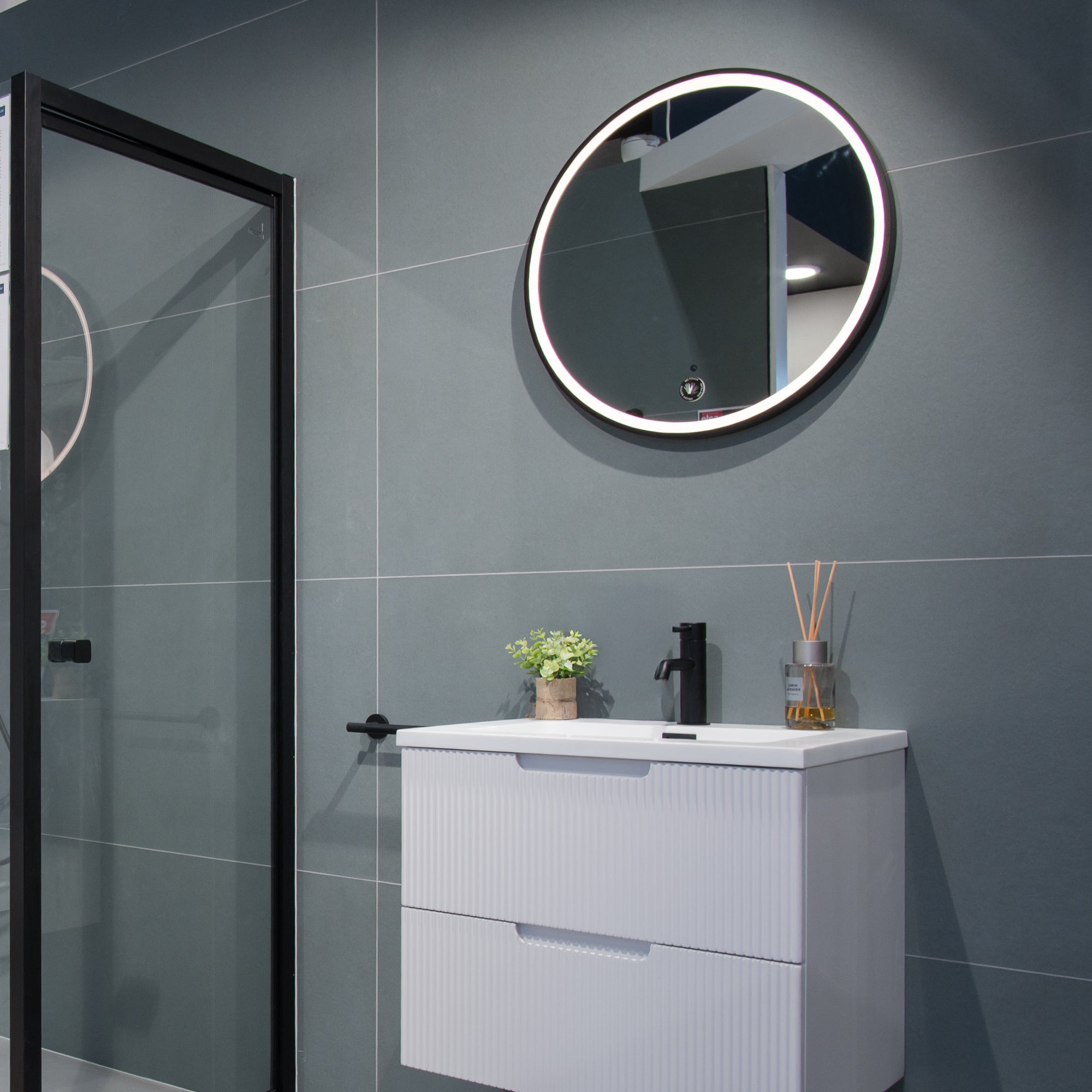 Nuances Salvia Concrete Effect Porcelain Tile 60x120cm Matt