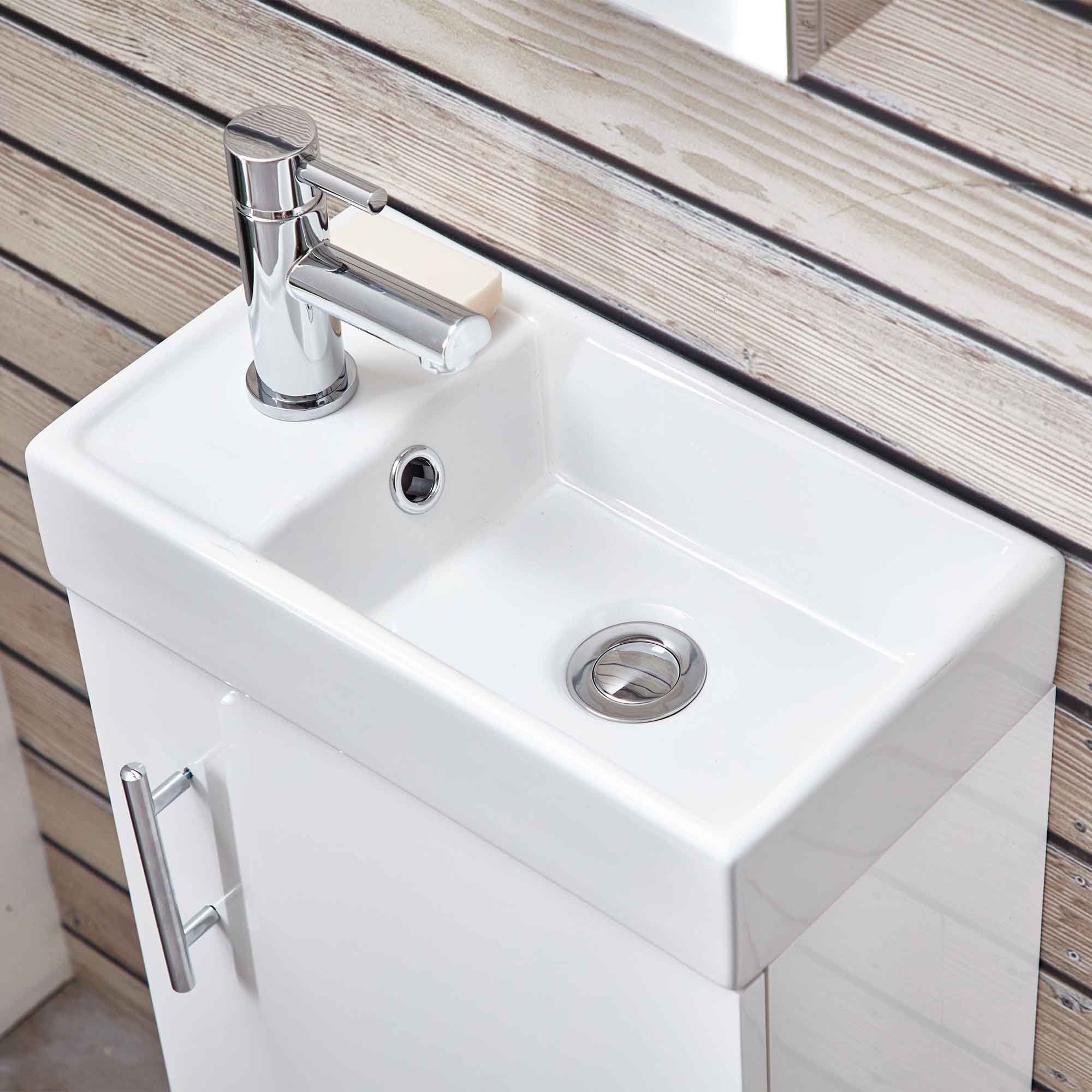 oslo cloakroom 400 floorstanding vanity unit white