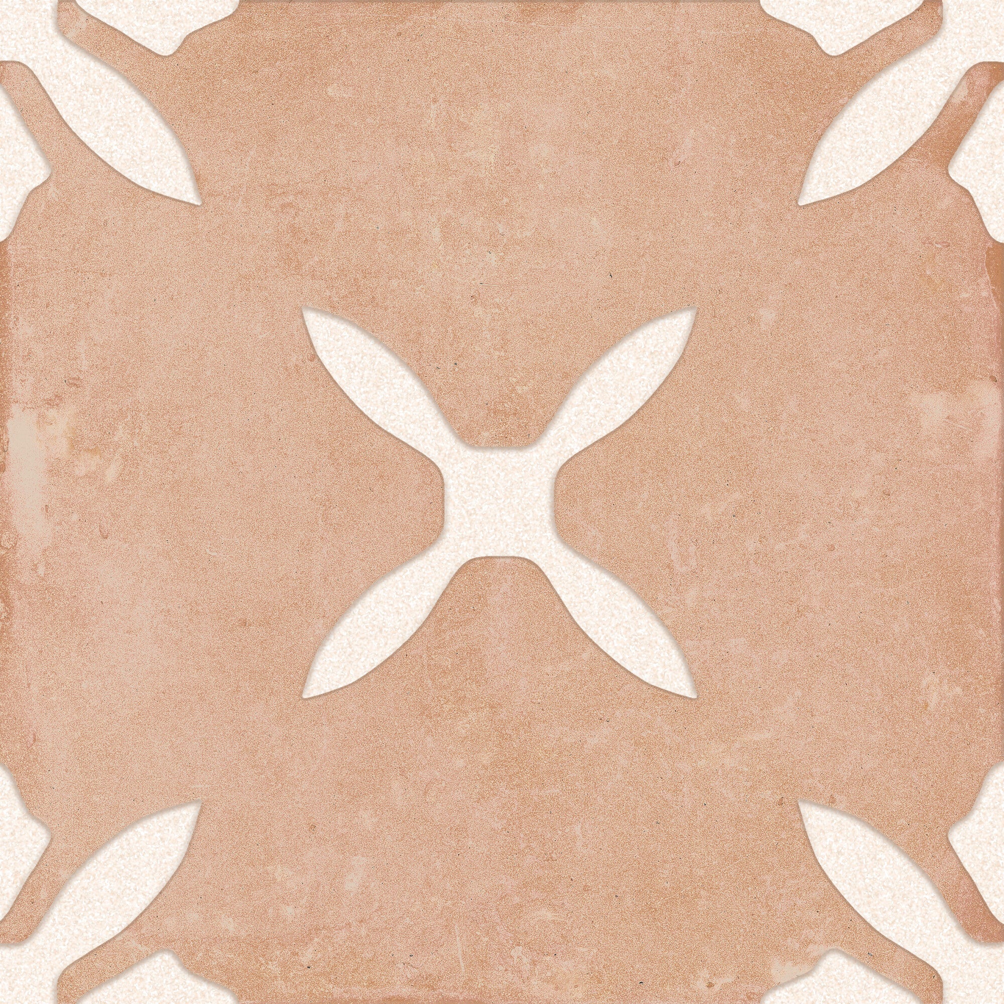 Harmony Pangea Clay Flower Pattern Porcelain Tile 22x22cm Matt