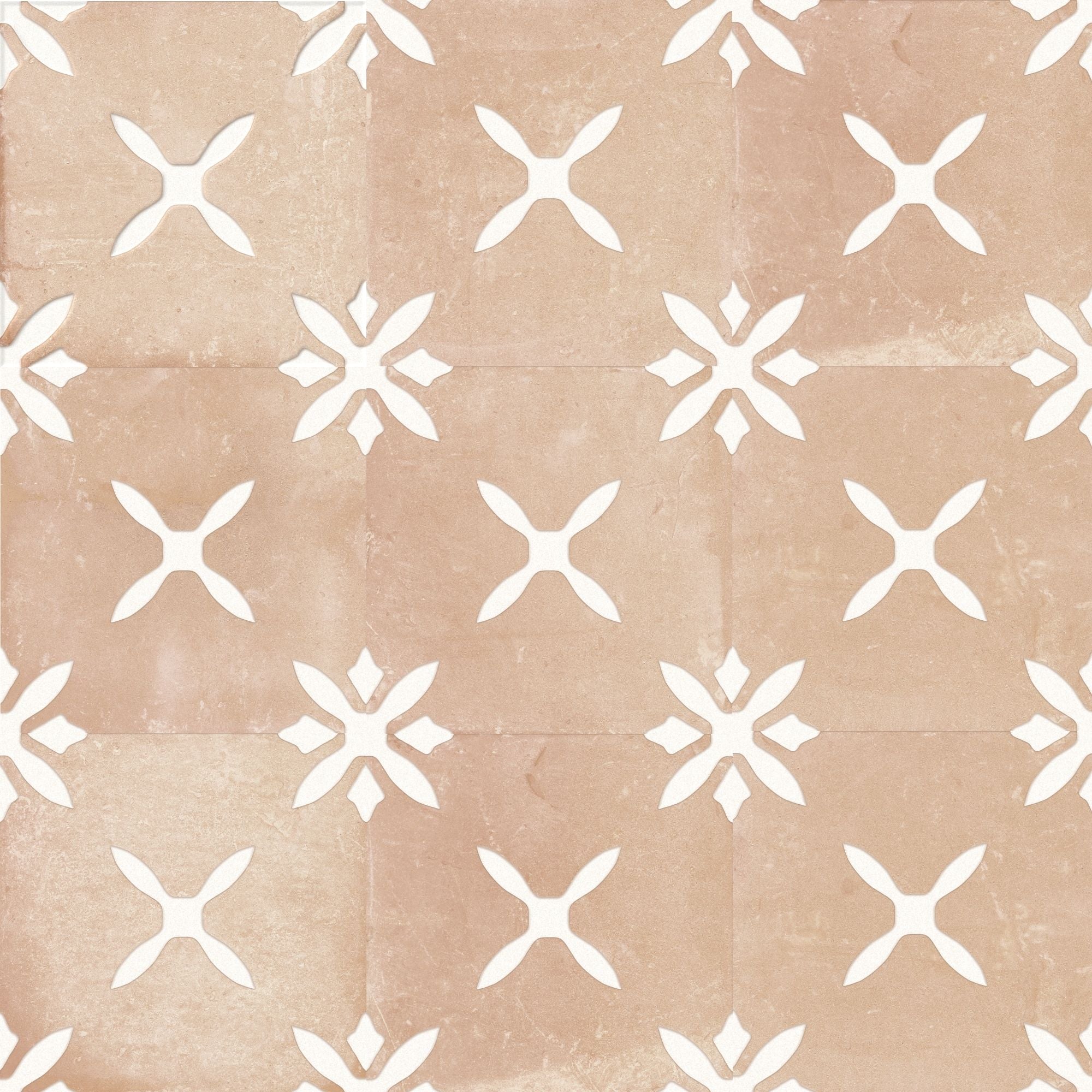 Pangea Sand Flower Pattern Porcelain Tile 22x22cm Matt