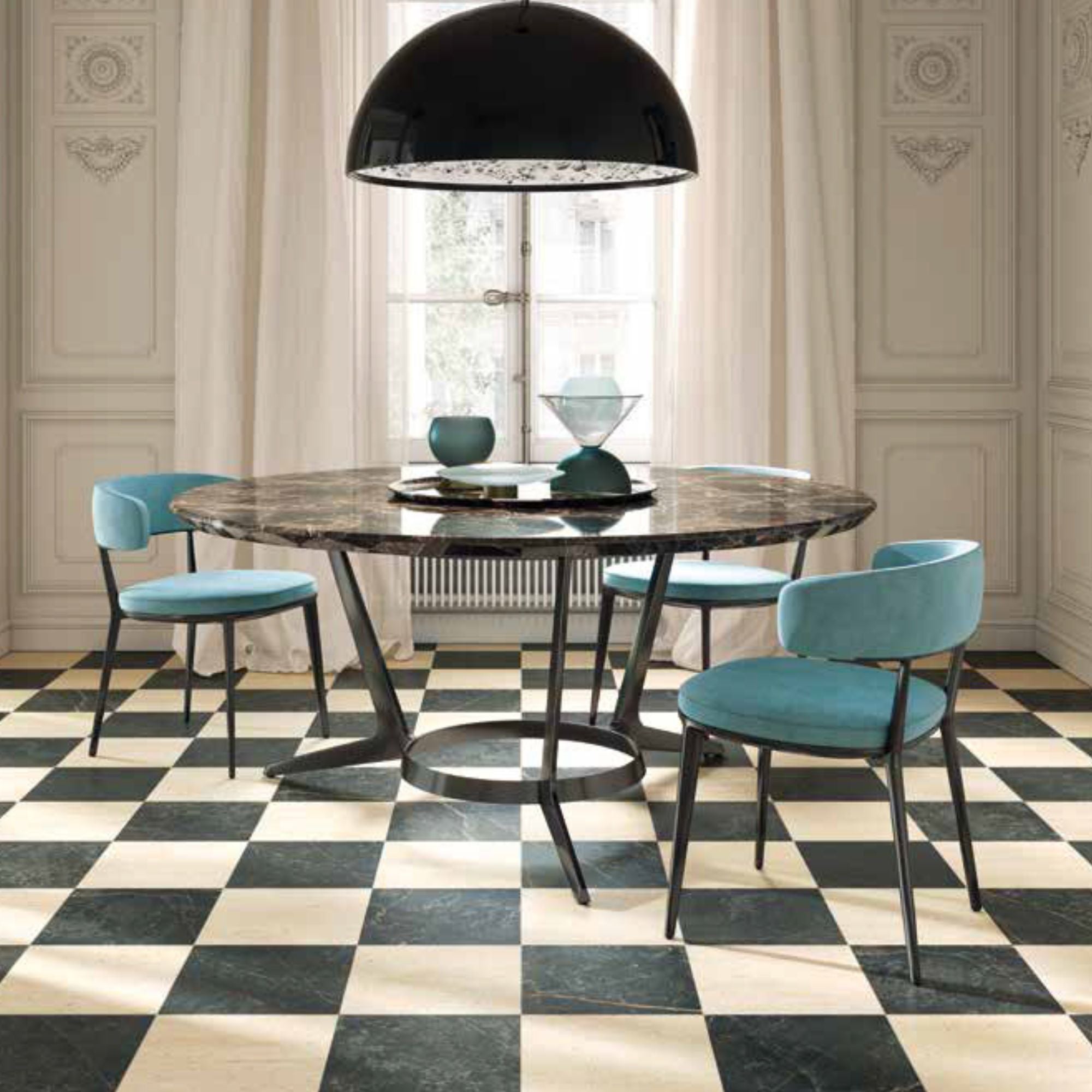 Prestige Port Laurent 3D Marble Effect Porcelain Tile 30x30cm Satin