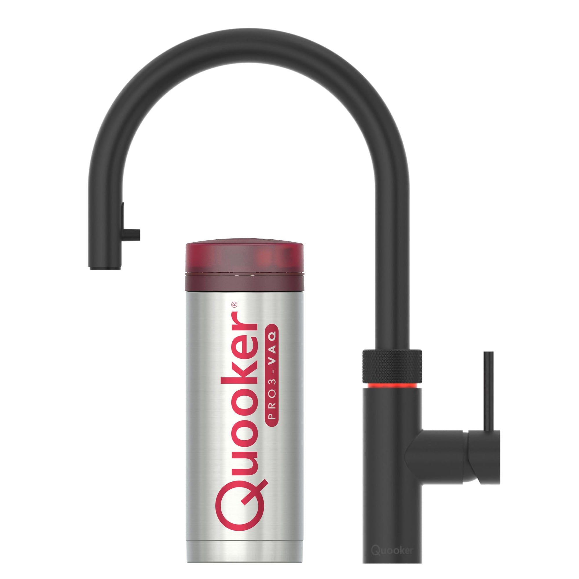quooker flex boiling kitchen tap with pro 3 tank black