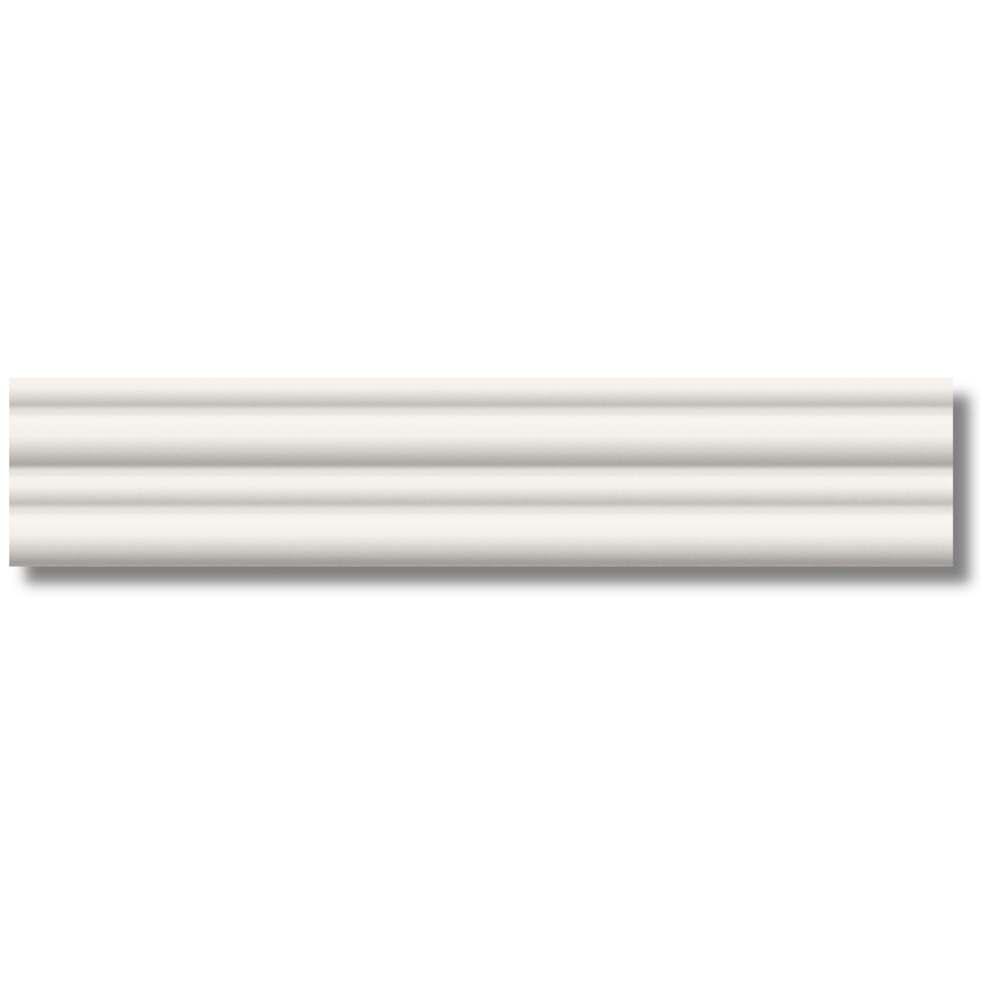 harmony rainbow white ribbed decor wall tile 5x25cm matt