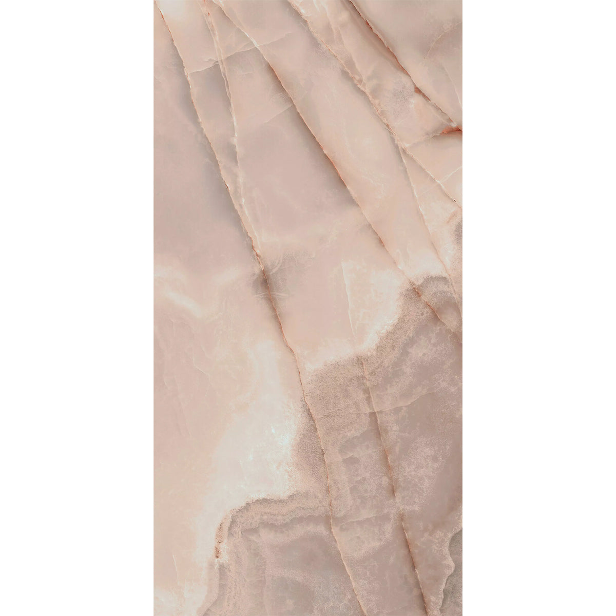 Image of a Rêves Onyx Effect Rose Tile 60x120cm Porcelain Gloss, supplied by Deluxe Bathrooms.