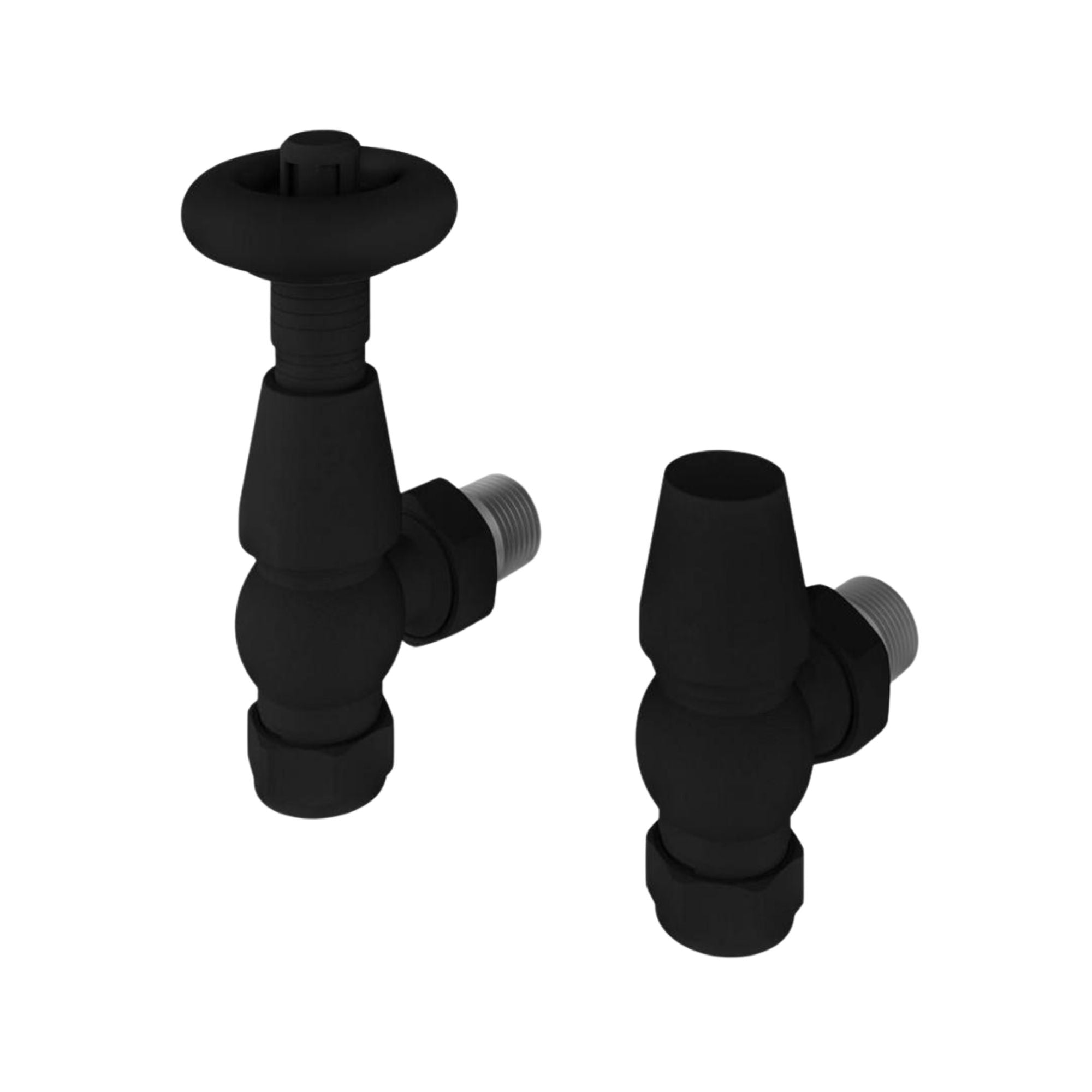 Rivassa Thermostatic Angled Radiator Valves with Lockshield Deluxe Bathrooms