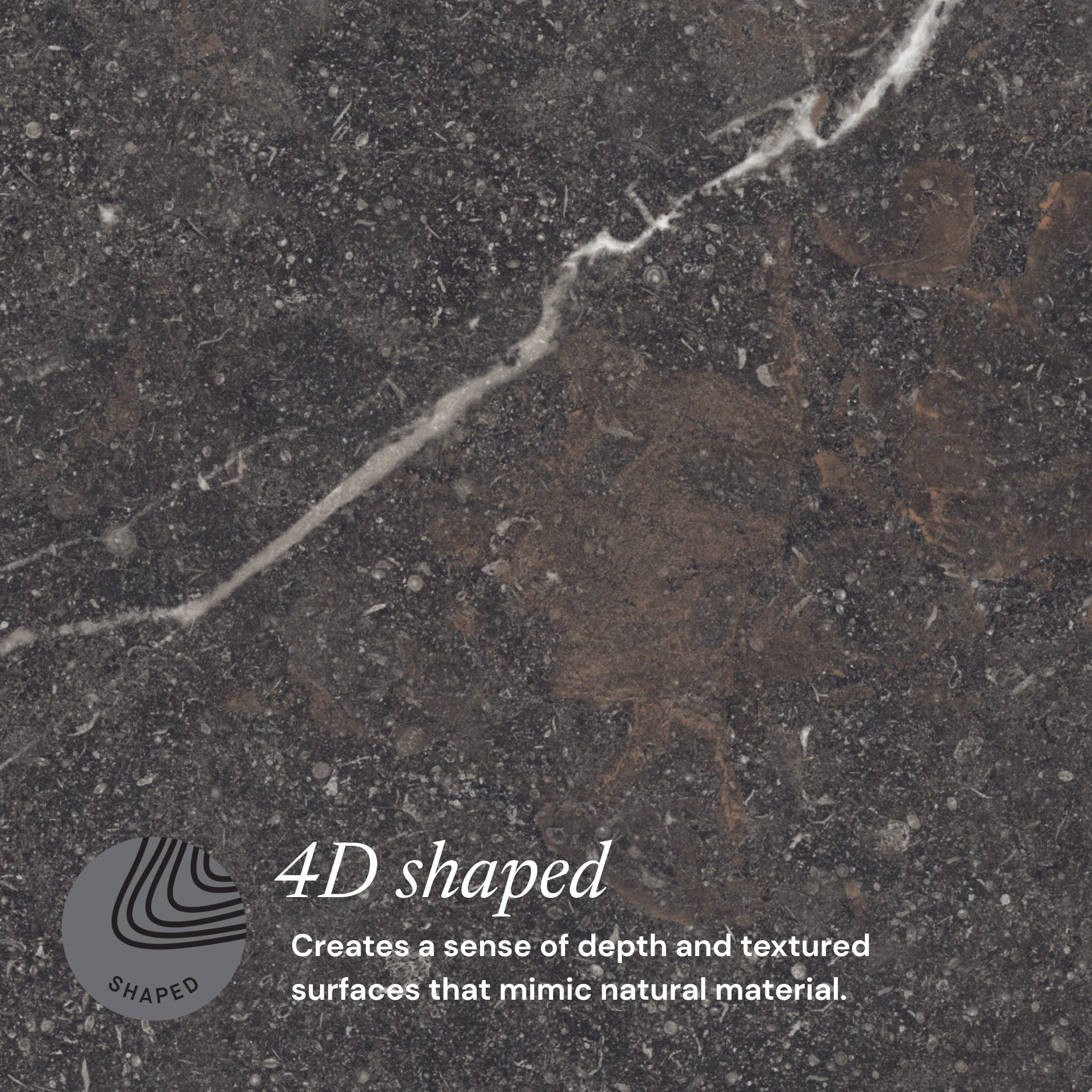 Royal Brown 4D Stone Effect Porcelain Tile 60x120cm Matt