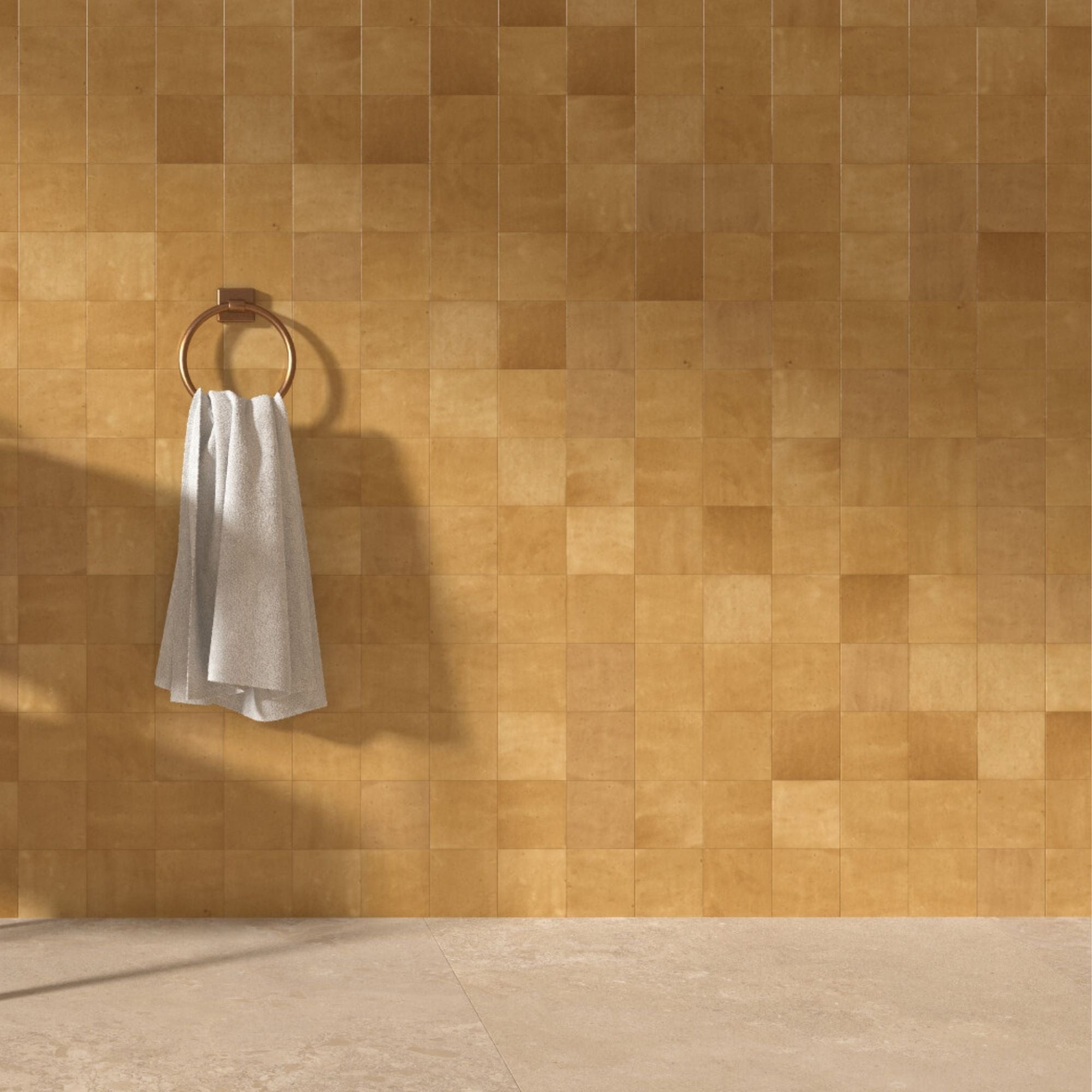 harmony samira gold decor wall tile 10x10cm gloss