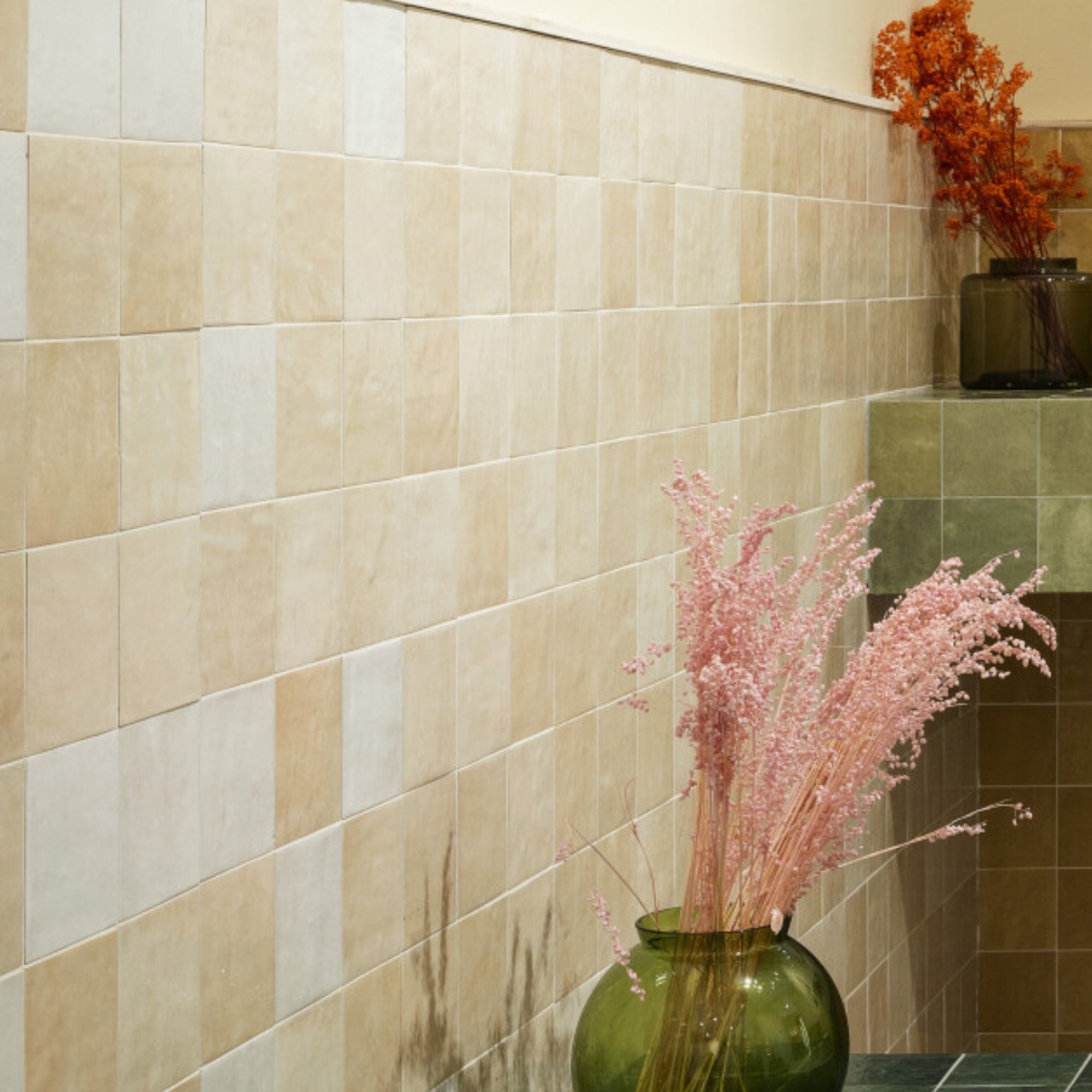 harmony samira sand decor wall tile 10x10cm gloss