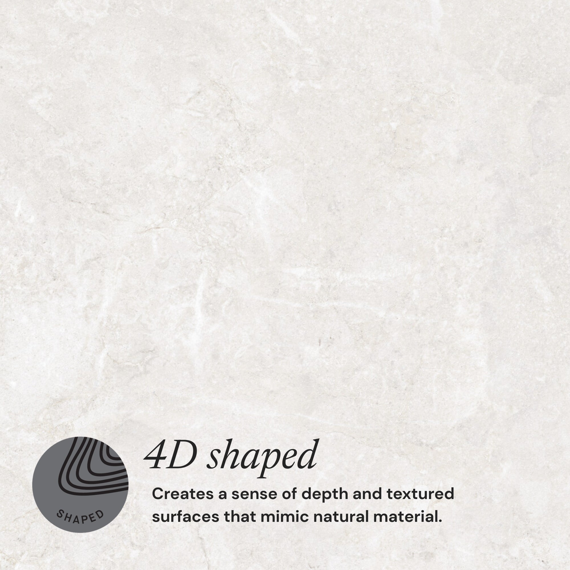 Serene Cloud 4D Stone Effect Porcelain Tile 100x100cm Antislip Matt