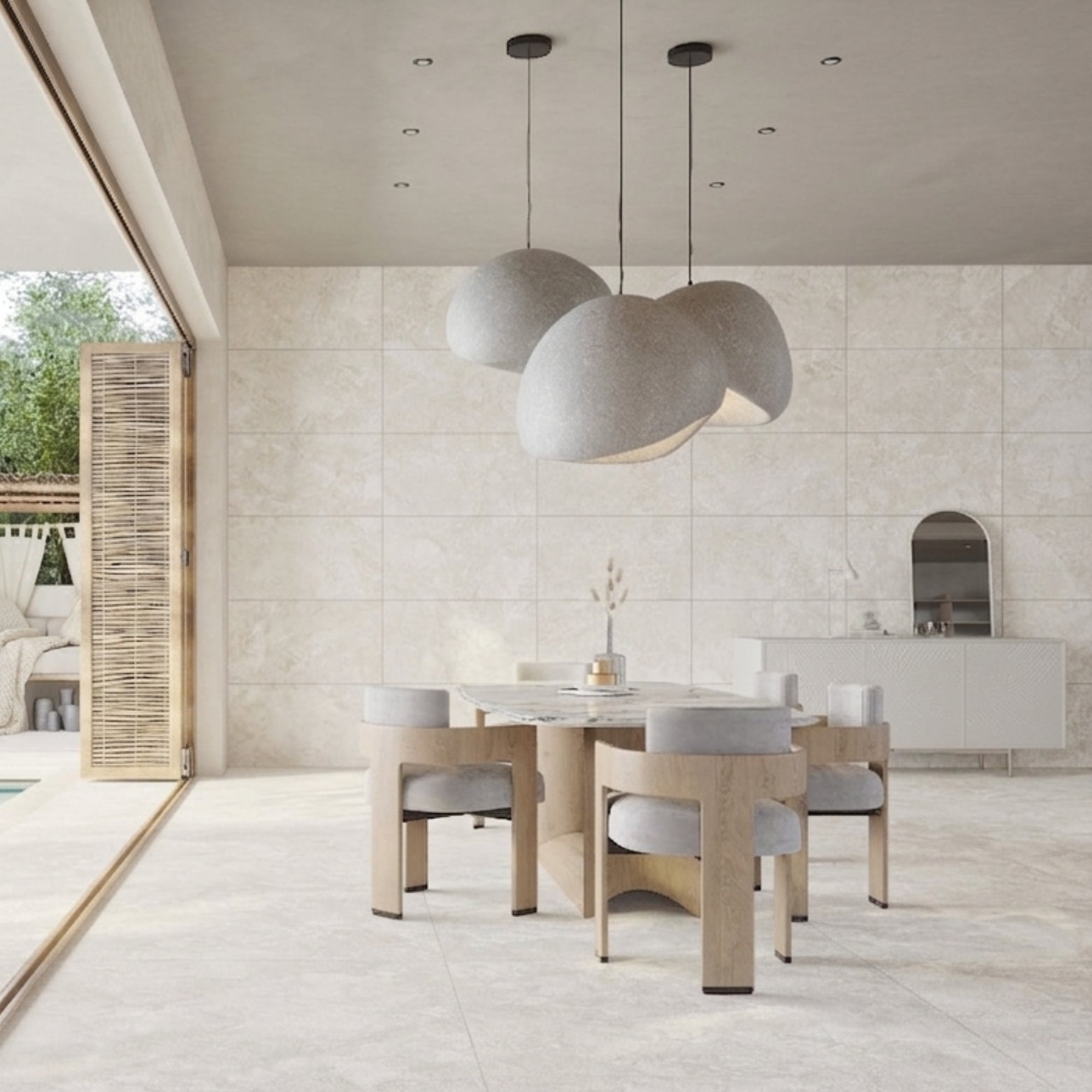 Serene White 4D Stone Effect Wall Tile 60x120cm Matt