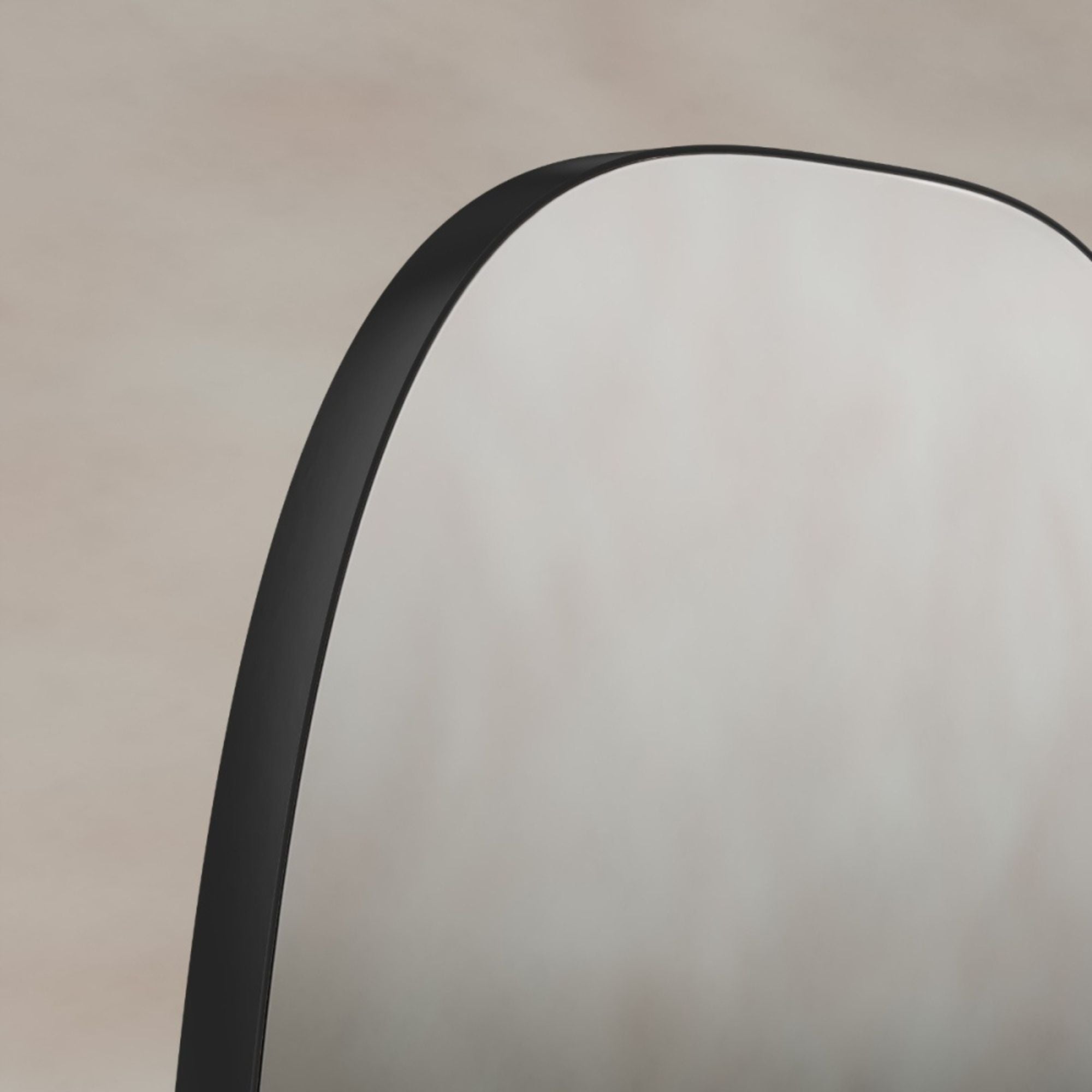 Shore Barrel Bathroom Mirror Matt Black