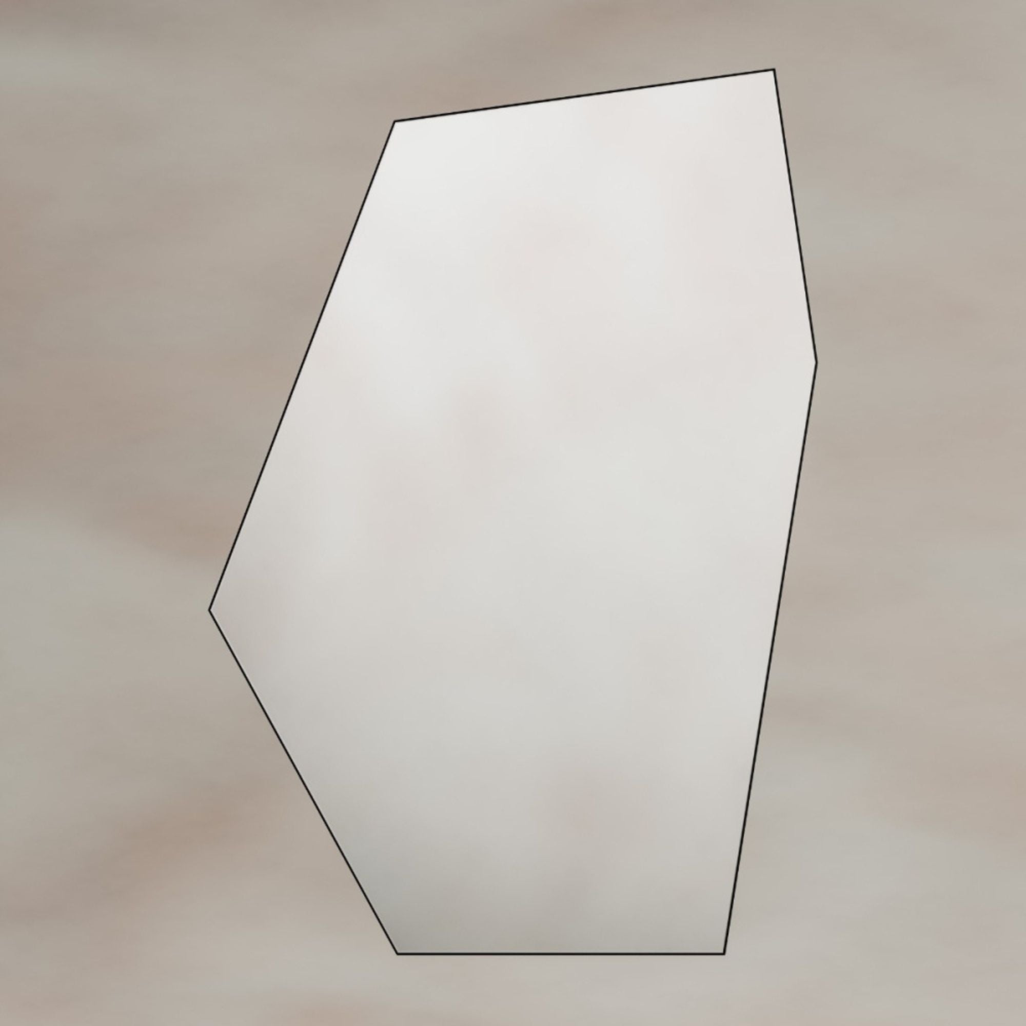 Shore Oblique Hex Bathroom Mirror - Matt Black