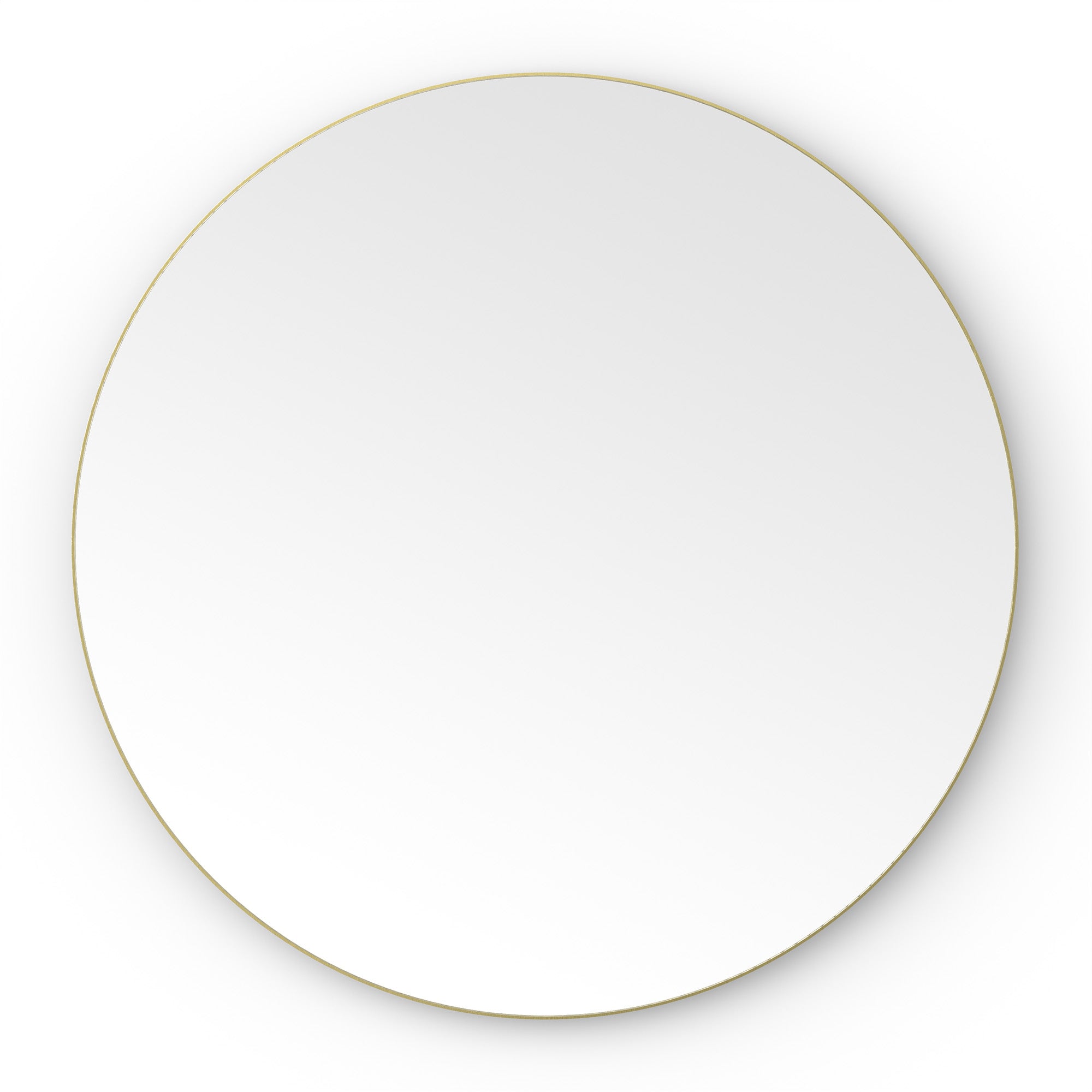 Shore Round Bathroom Mirror - Brushed Brass