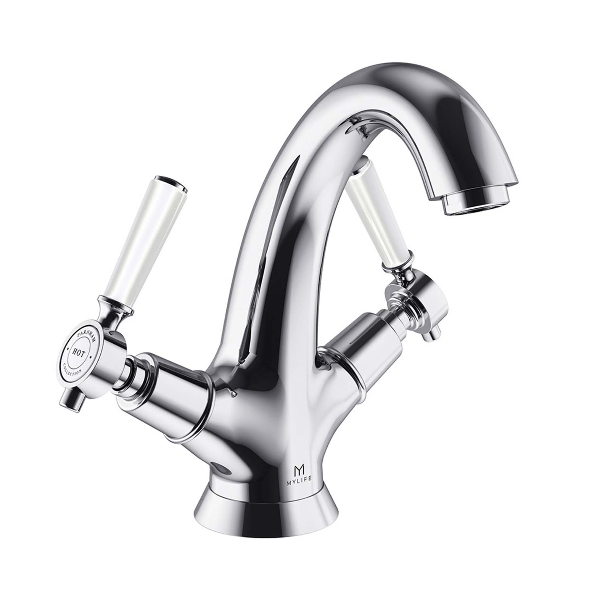 shrewsbury lever basin mixer with waste chrome