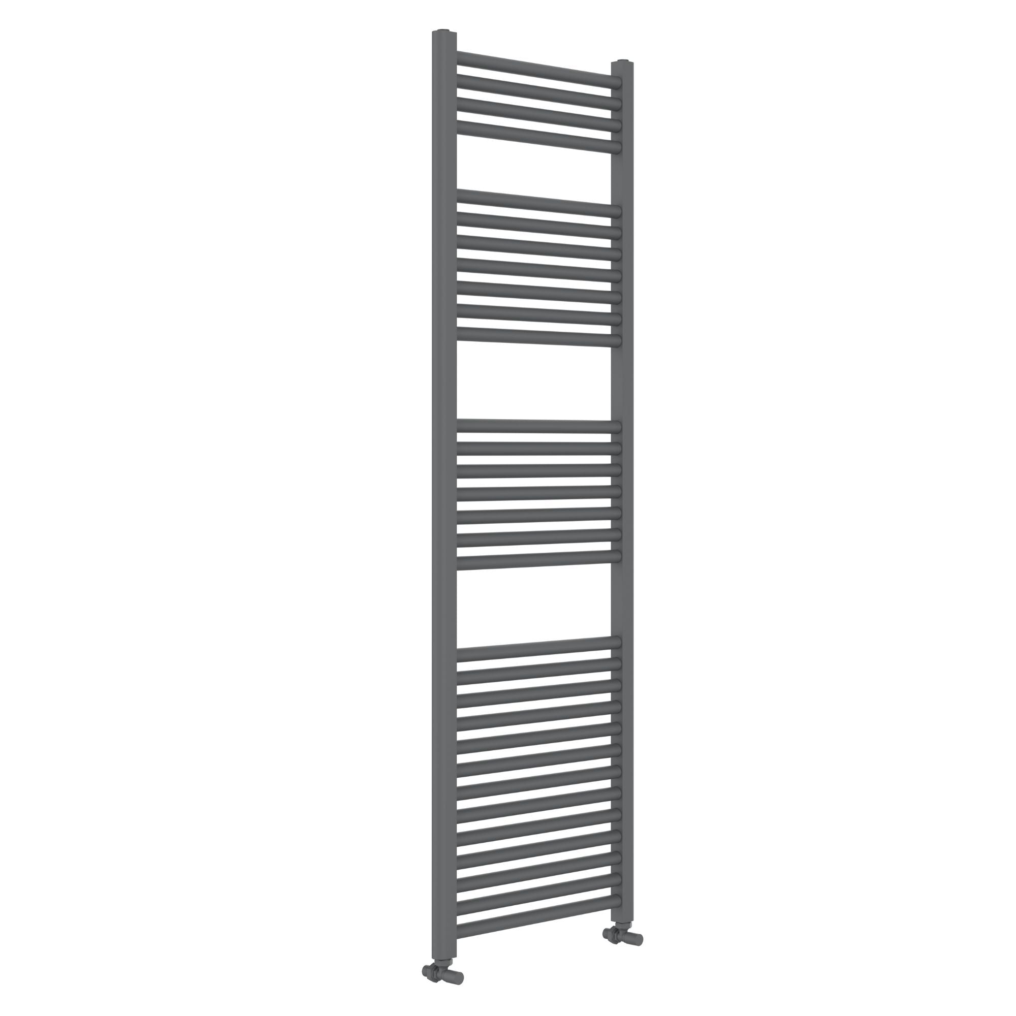 Soho gunmetal towel radiator 1600x500mm on a white background deluxe bathrooms