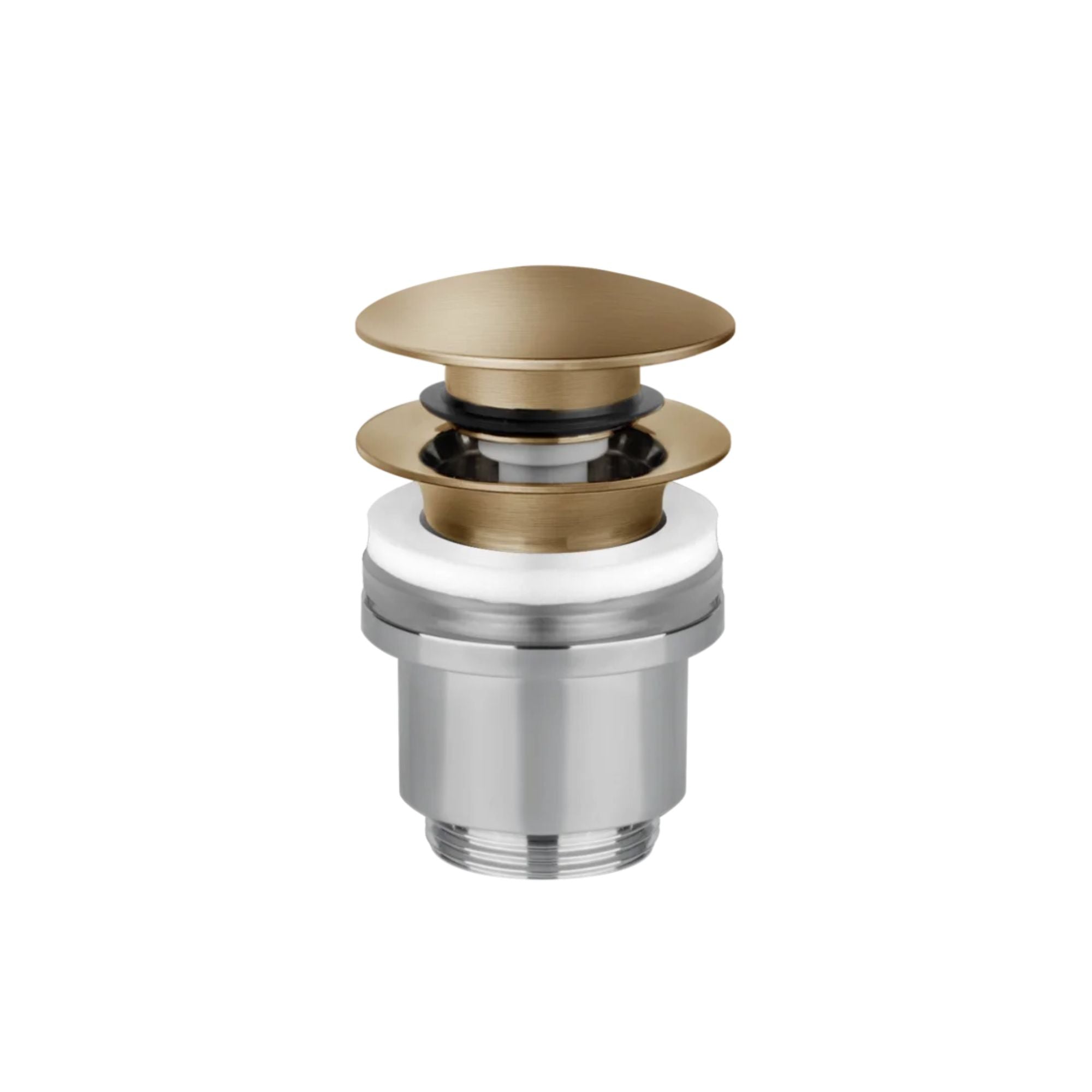 Basin Click-Clack Waste Warm Bronze Brushed Unslotted Deluxe Bathrooms