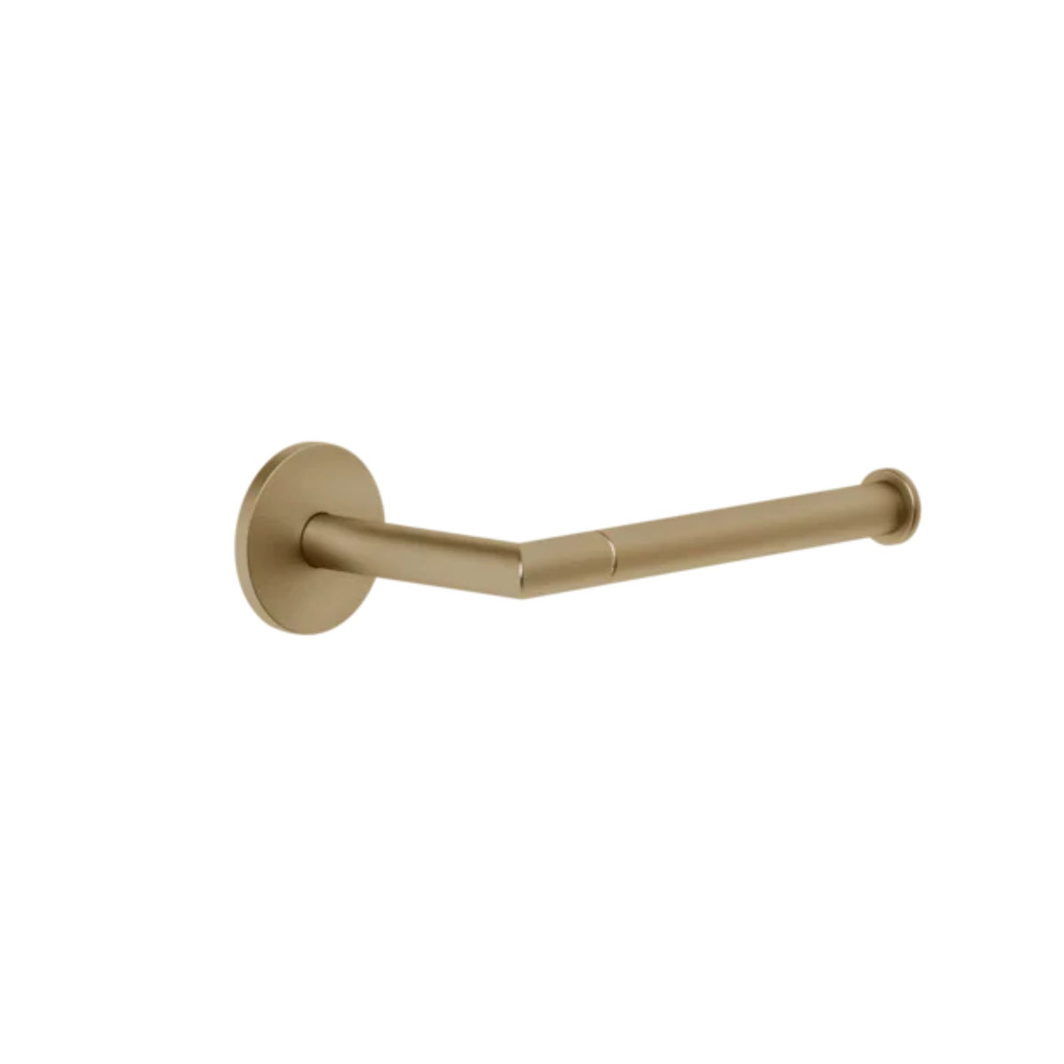 Warm Brushed Bronze Toilet Roll Holder on a white background deluxe bathrooms