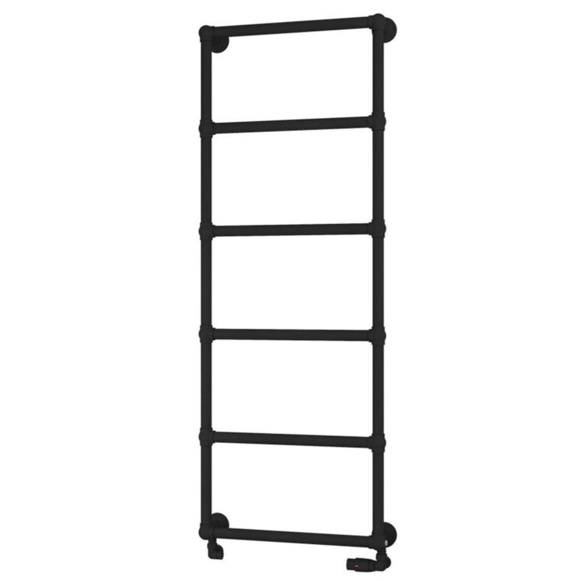 Stour Traditional Heated Towel Rail - Matt Black