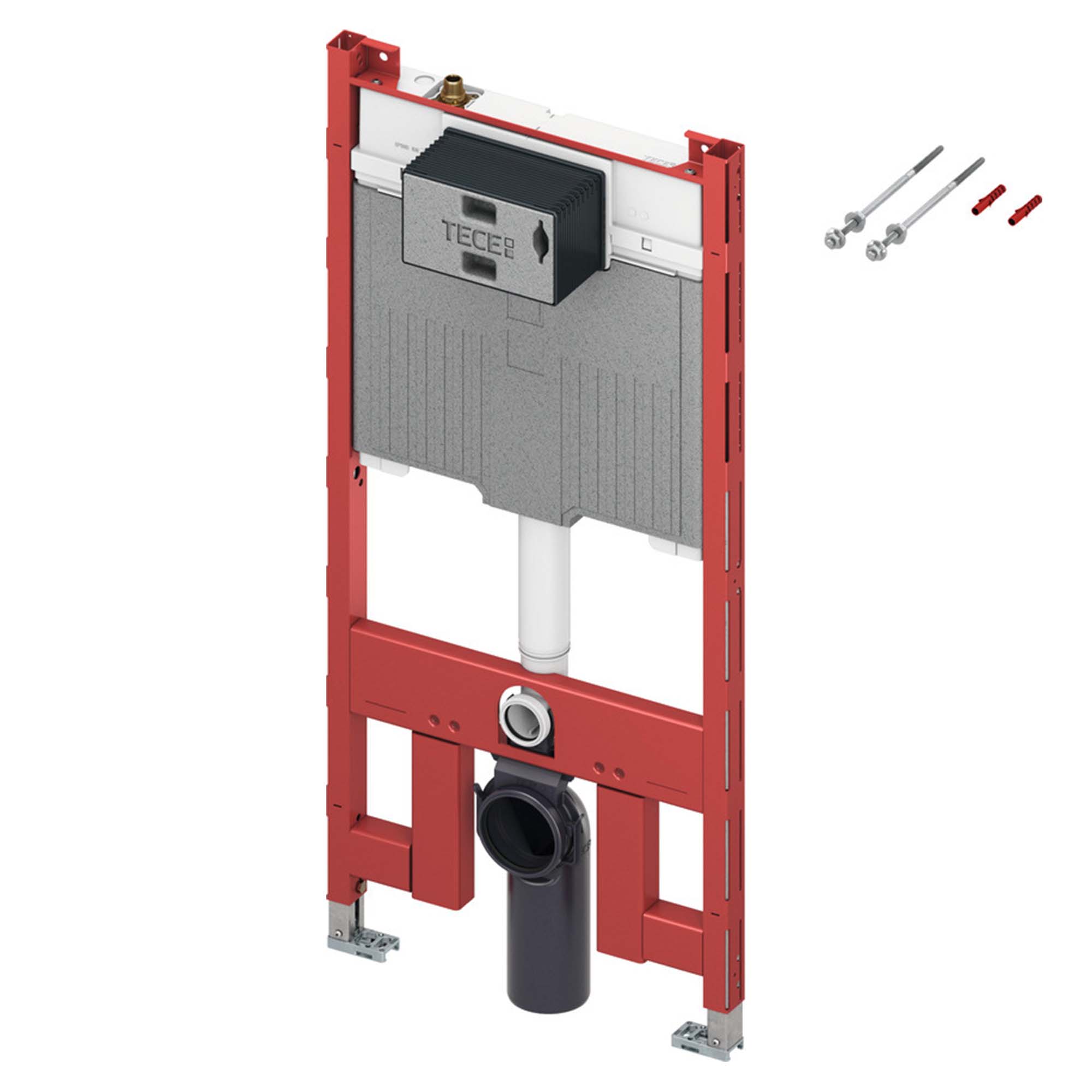 tece profil wall hung toilet support frame with slim concealed octa cistern 1120mm