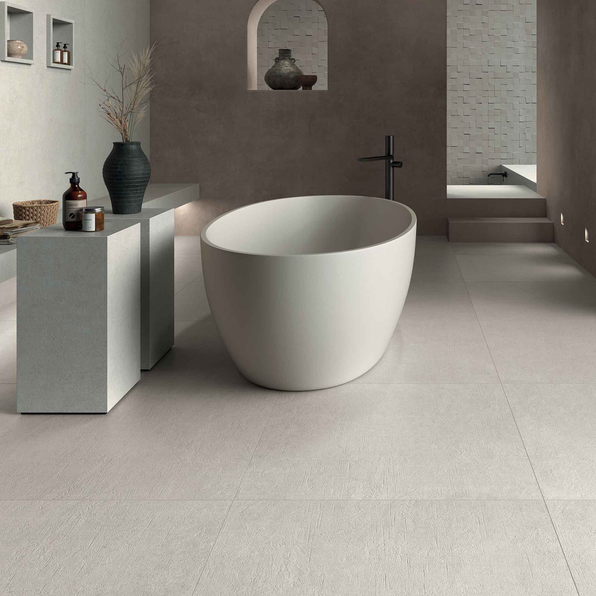 terra crea calce concrete effect porcelain tile 60x120cm matt