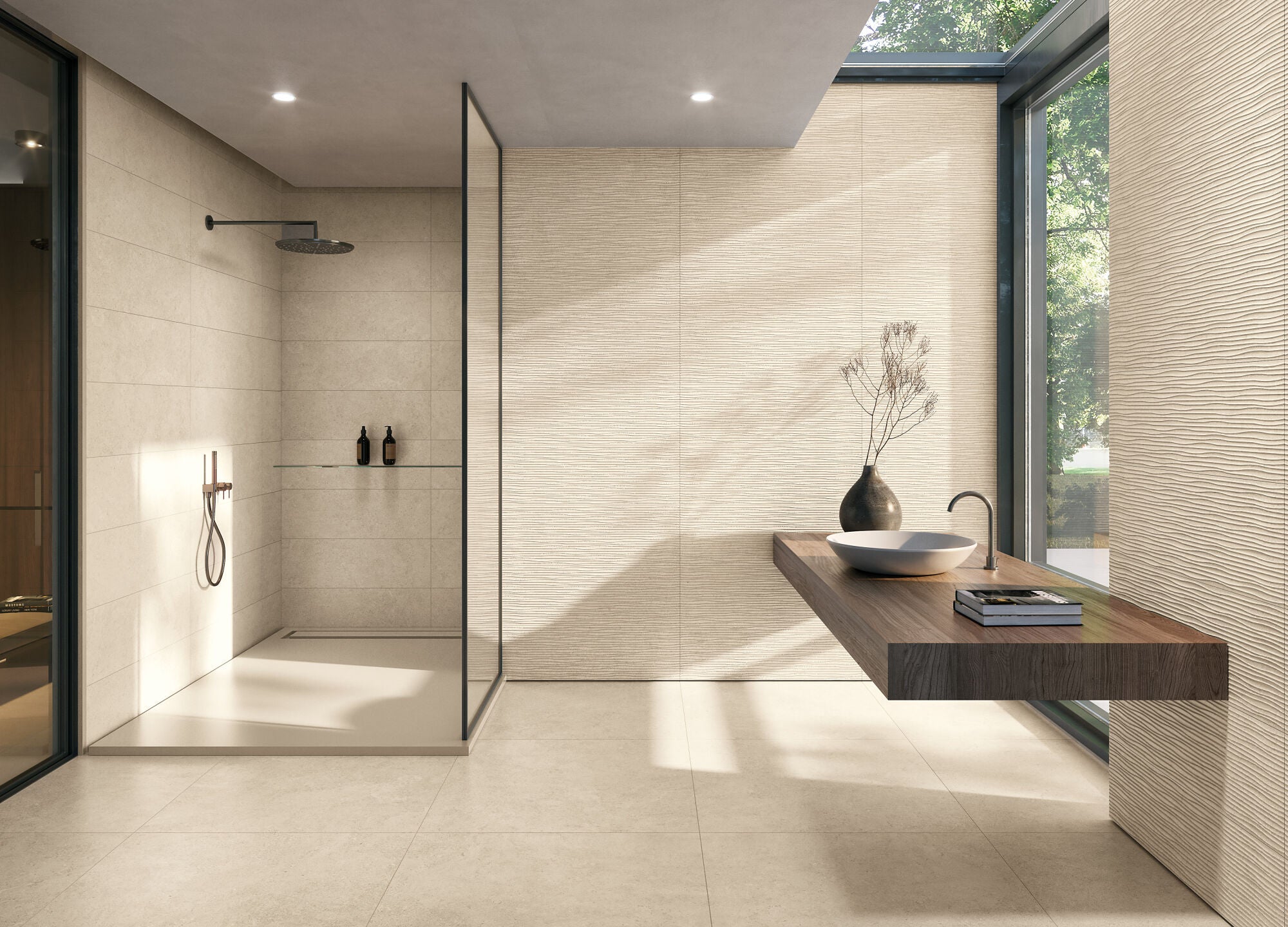 Versa Sand 4D Stone Effect Porcelain Tile 100x100cm