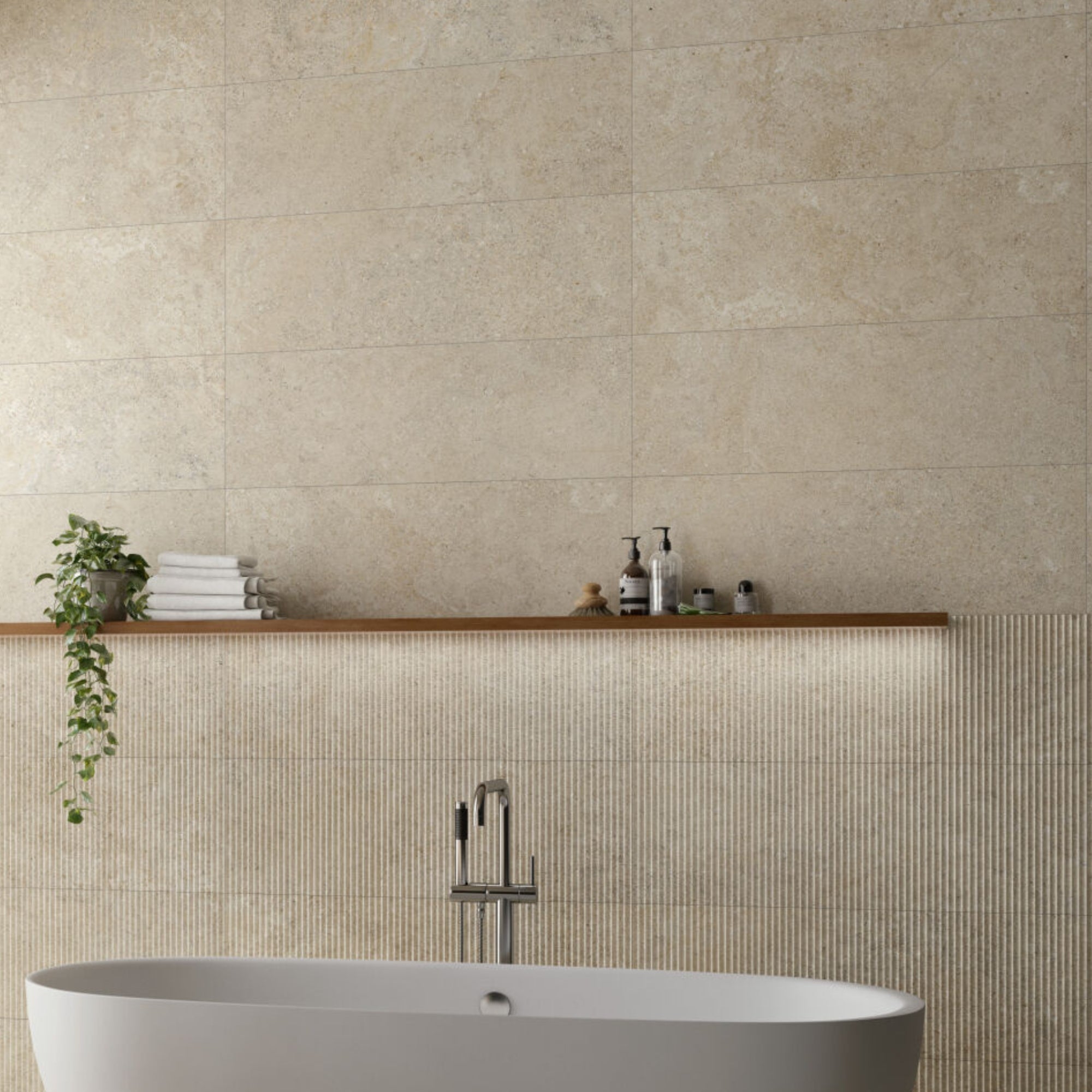 Versa Sand Stone Effect Wall Tile 33x100cm Matt