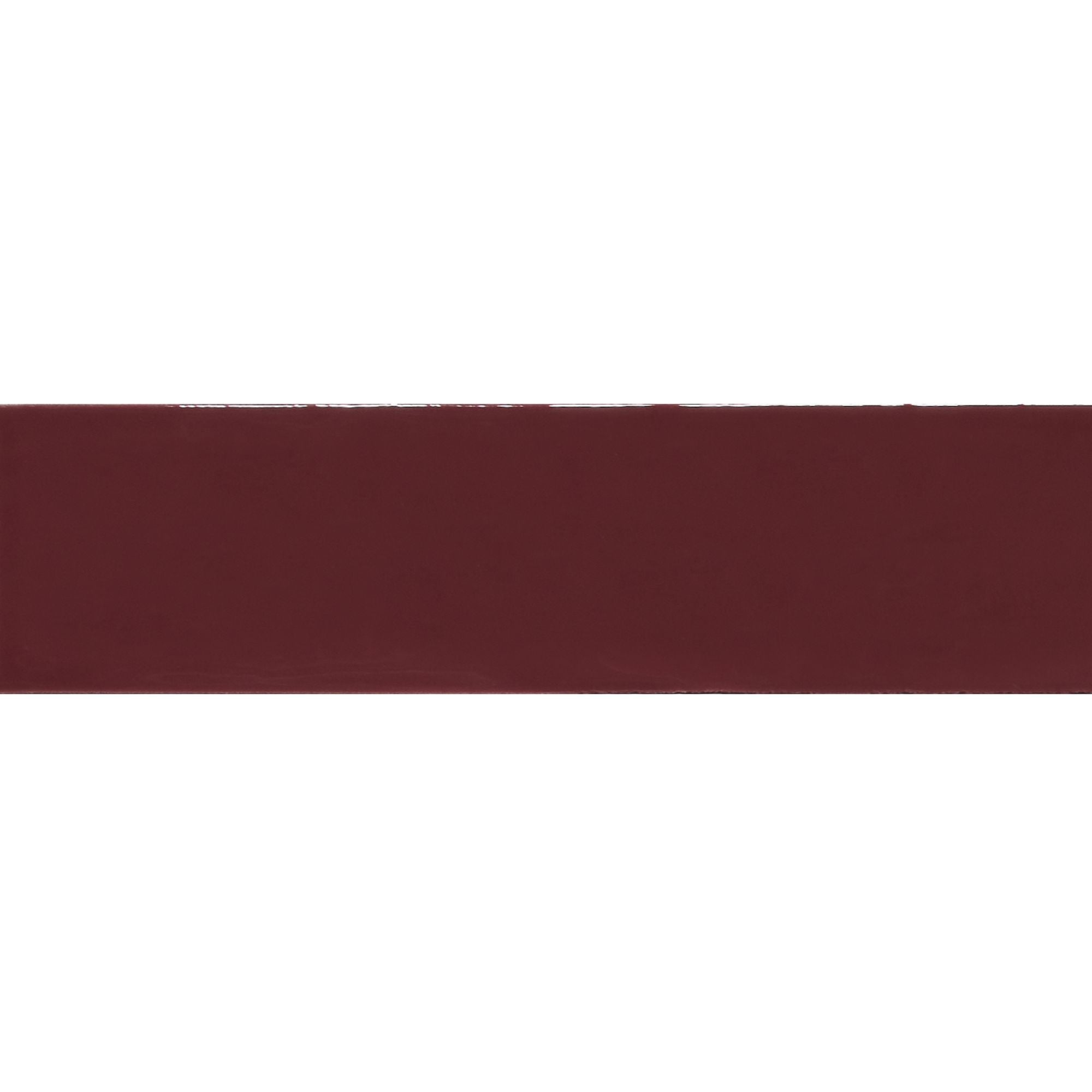 Vibe Burgundy Wall Tile 6.25x25cm Gloss